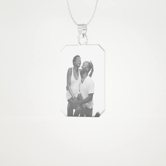 Custom Photo Printed Pendant Necklace – 14K/18K Gold & 925 Silver 2