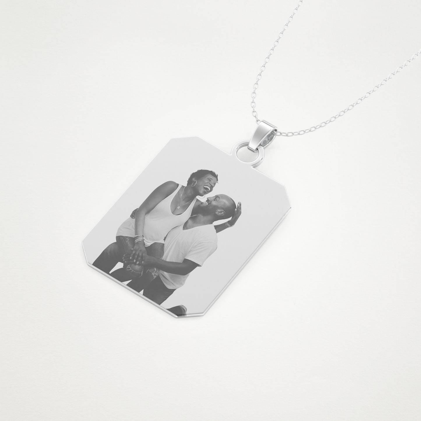 Custom Photo Printed Pendant Necklace – 14K/18K Gold & 925 Silver 5