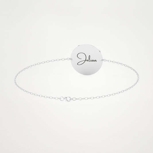 Custom Engraved Bracelet – 14K/18K Gold & 925 Silver 2