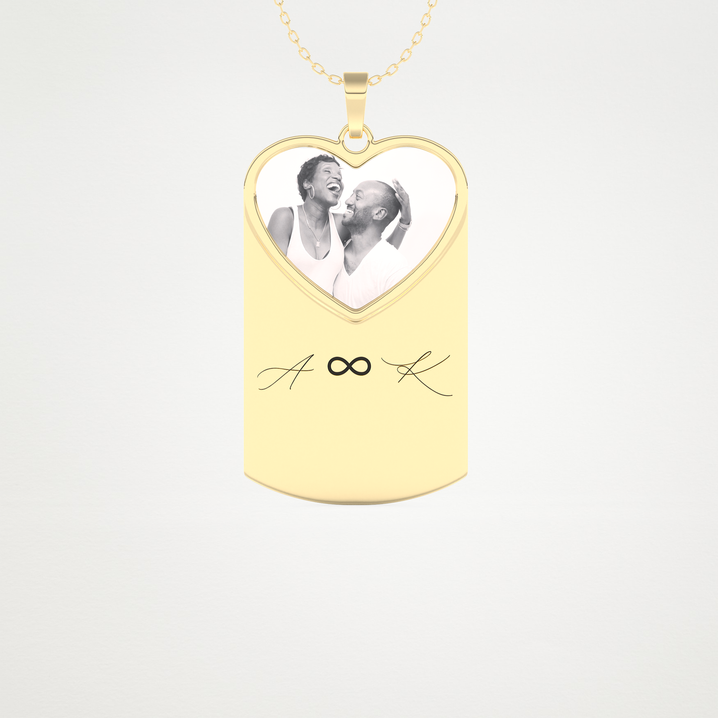 Custom Photo Printed Pendant Necklace – 14K/18K Gold & 925 Silver 6