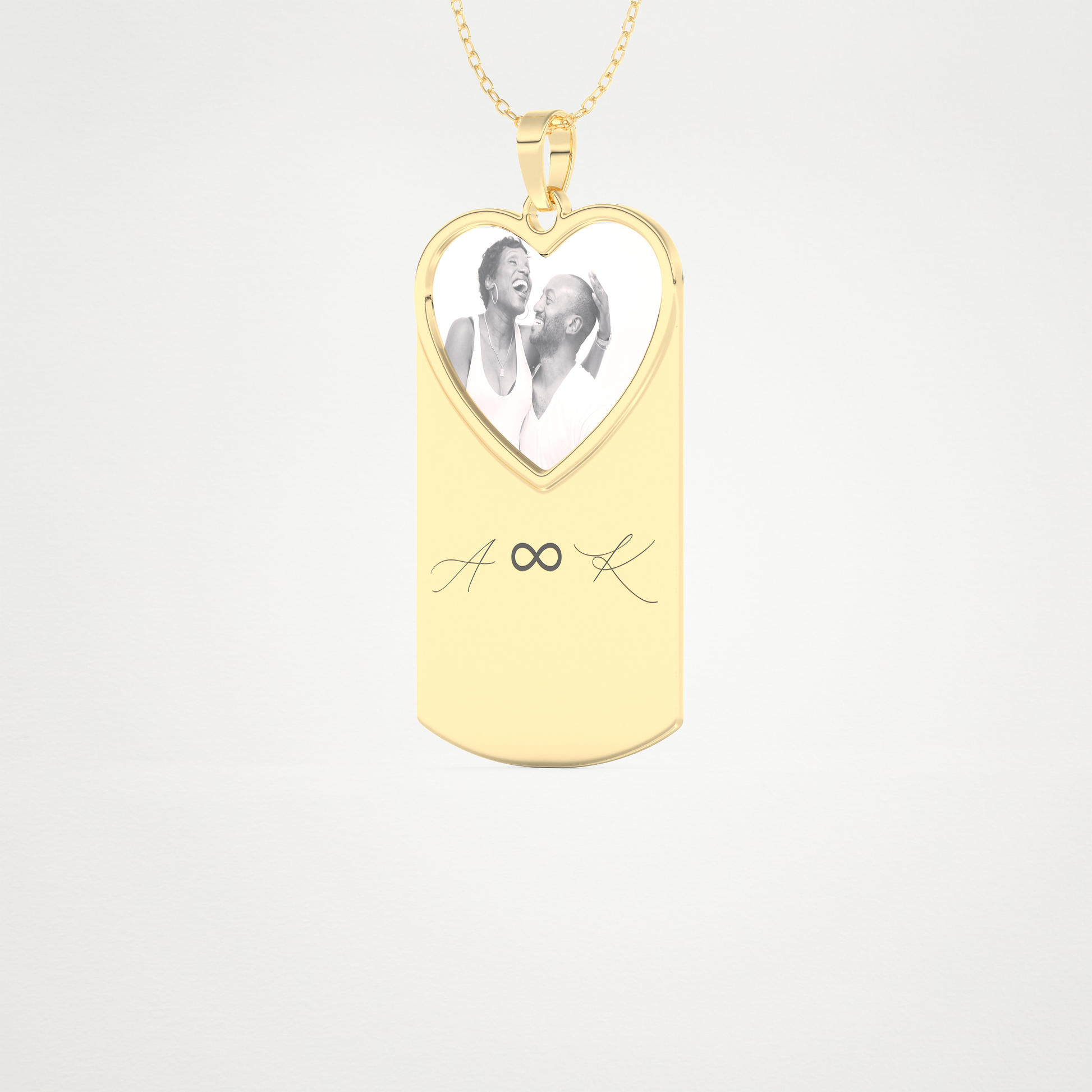 Custom Photo Printed Pendant Necklace – 14K/18K Gold & 925 Silver 7