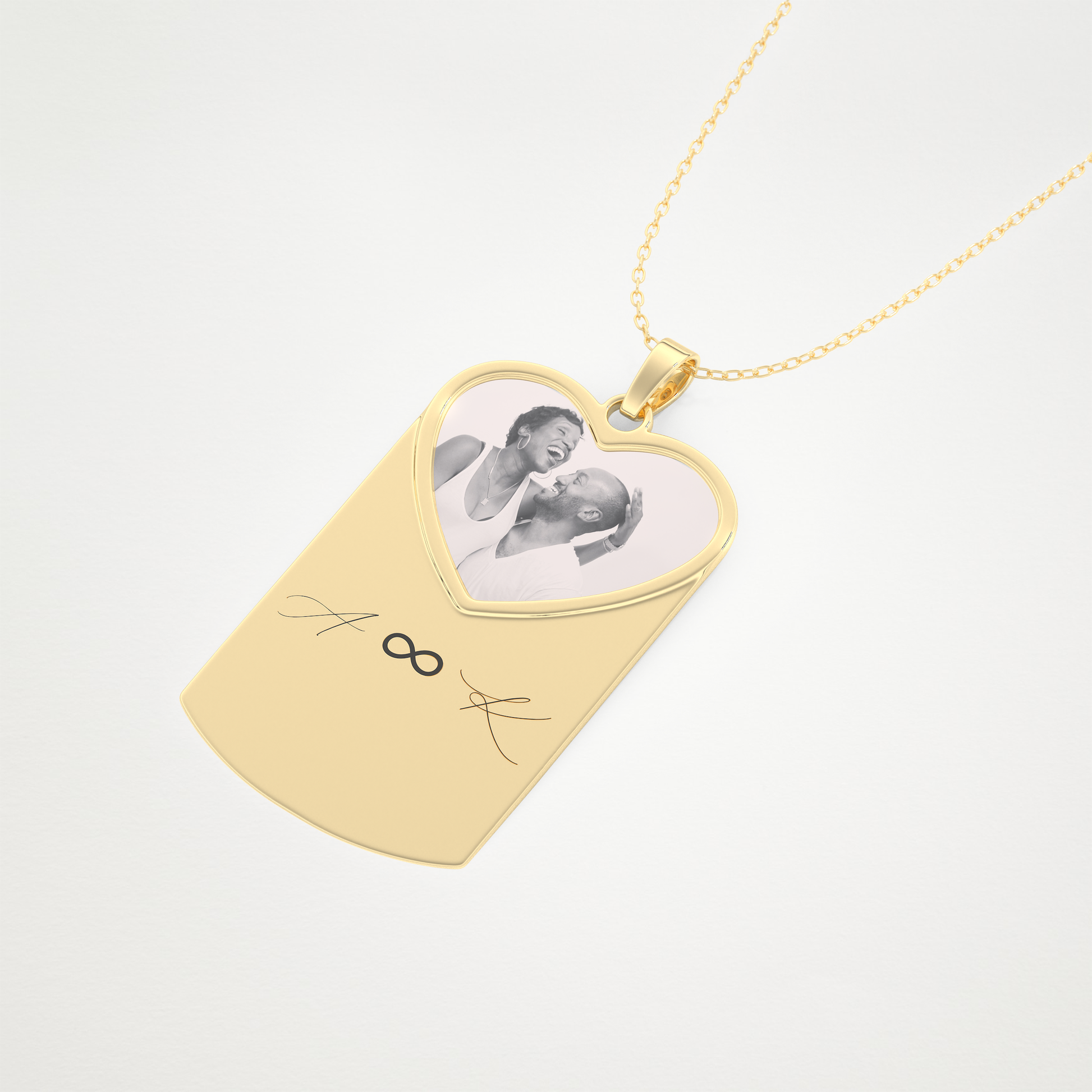 Custom Photo Printed Pendant Necklace – 14K/18K Gold & 925 Silver 10