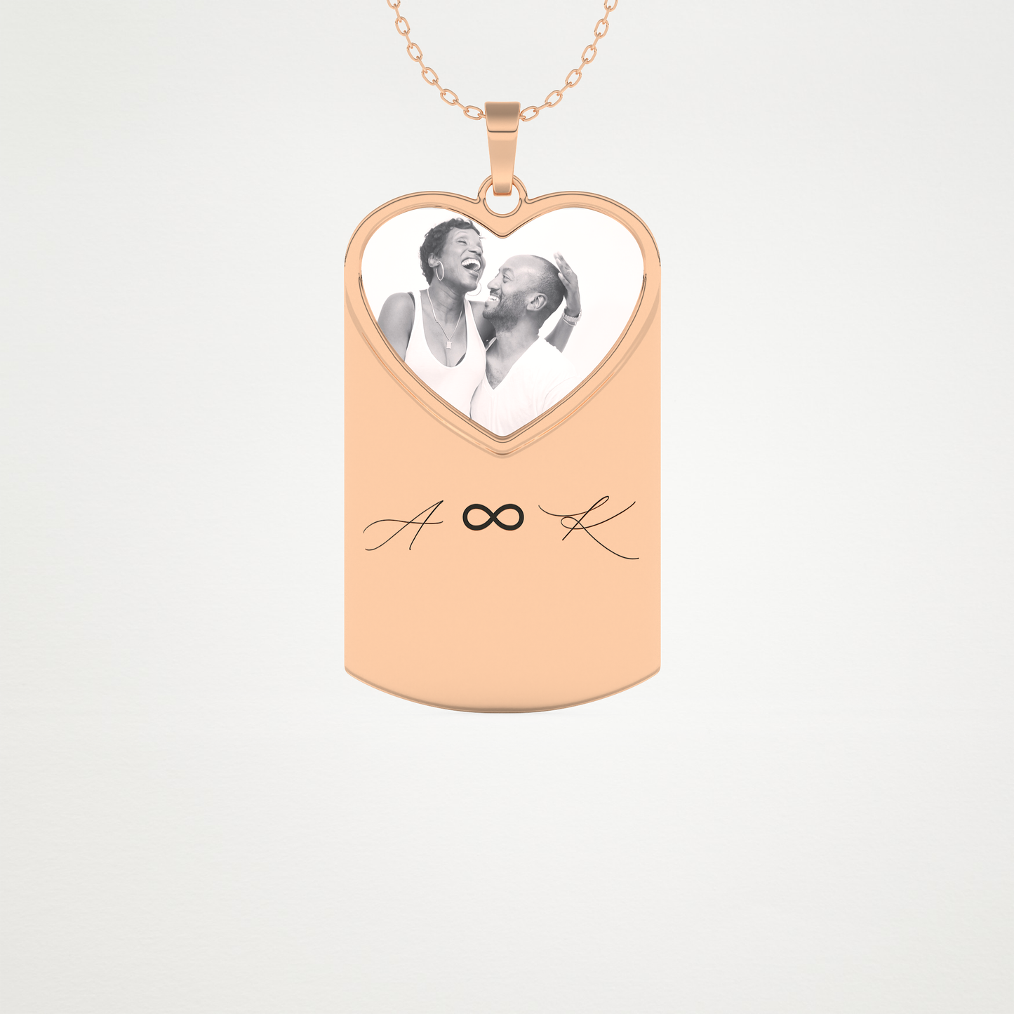 Custom Photo Printed Pendant Necklace – 14K/18K Gold & 925 Silver 11
