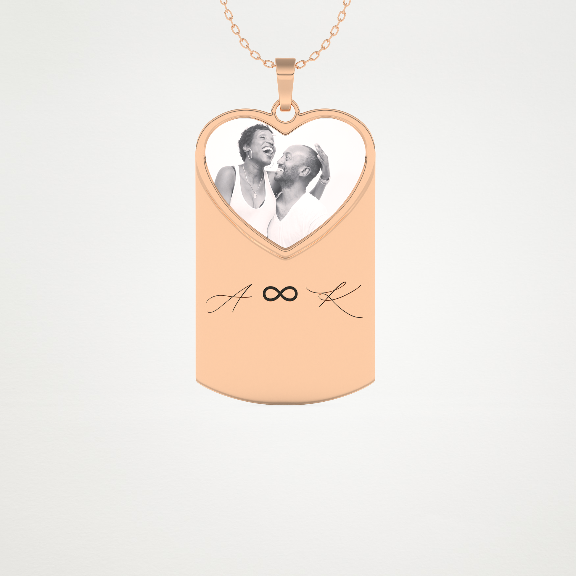 Custom Photo Printed Pendant Necklace – 14K/18K Gold & 925 Silver 11