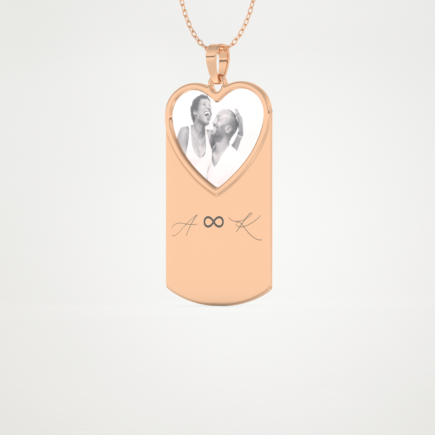 Custom Photo Printed Pendant Necklace – 14K/18K Gold & 925 Silver 12