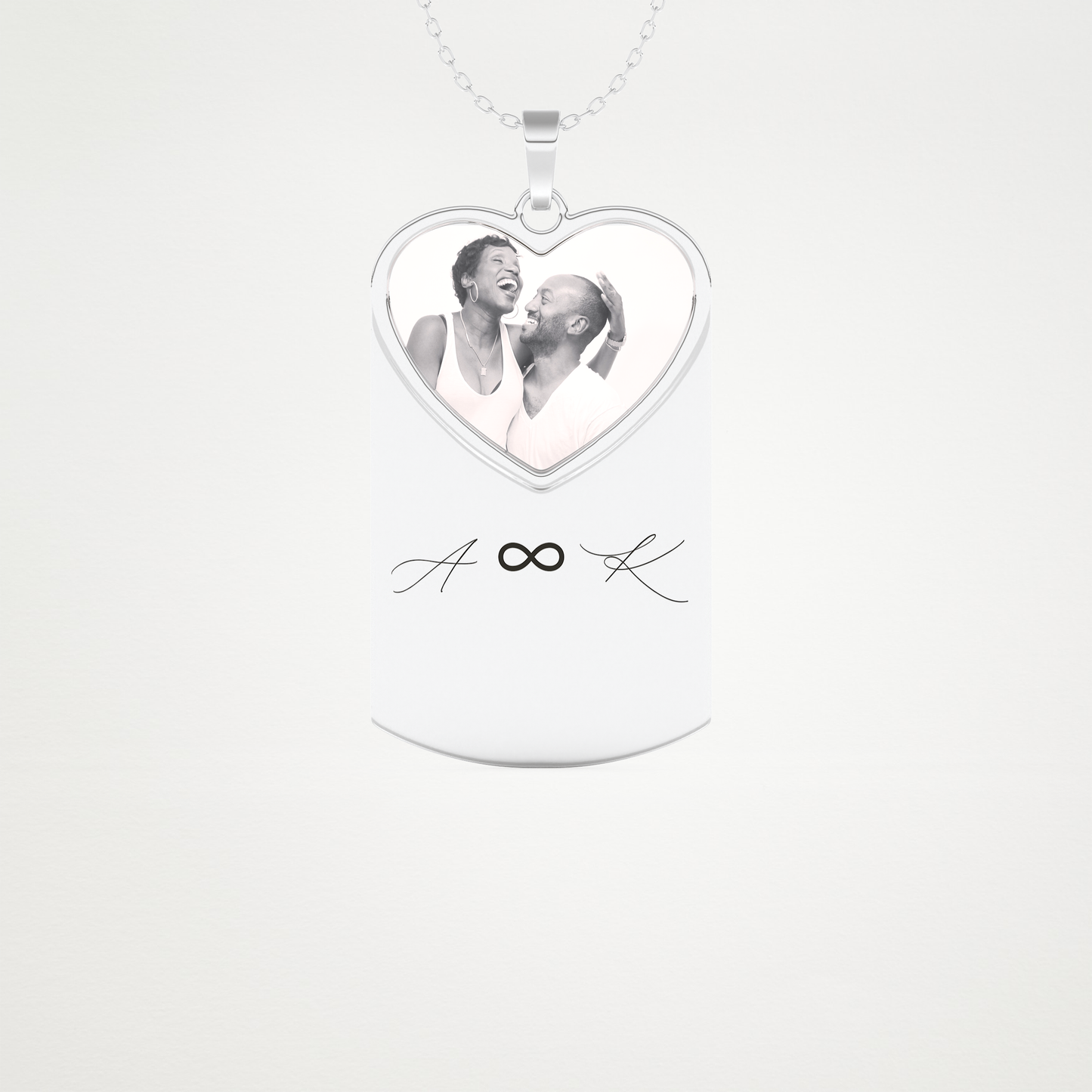 Custom Photo Printed Pendant Necklace – 14K/18K Gold & 925 Silver 1