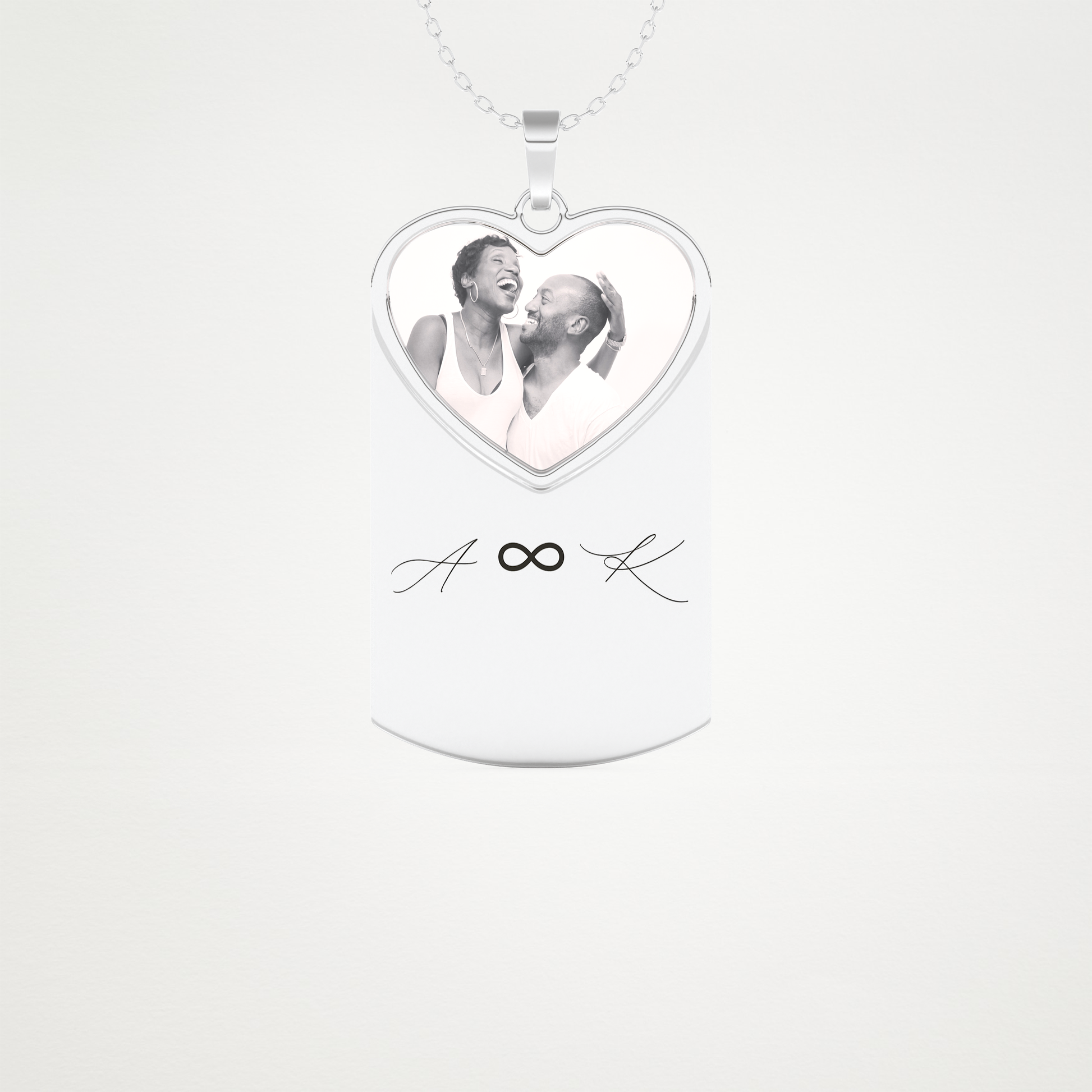 Custom Photo Printed Pendant Necklace – 14K/18K Gold & 925 Silver 1