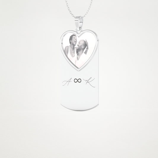 Custom Photo Printed Pendant Necklace – 14K/18K Gold & 925 Silver 2