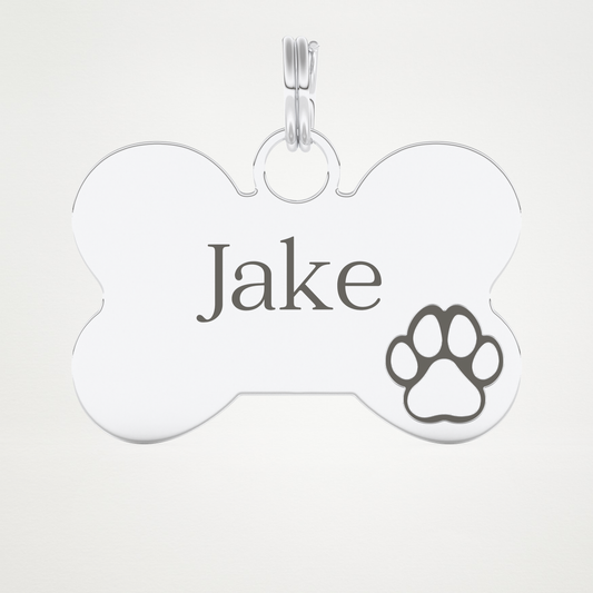 Custom Name Engraved Keychain For Dog – 14K/18K Gold & 925 Silver 1