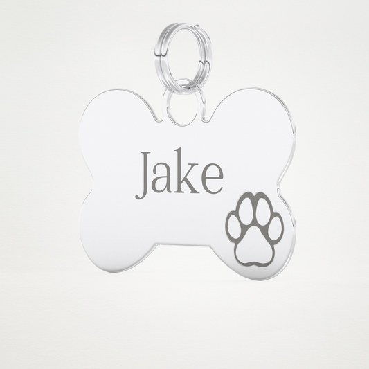 Custom Name Engraved Keychain For Dog – 14K/18K Gold & 925 Silver 2
