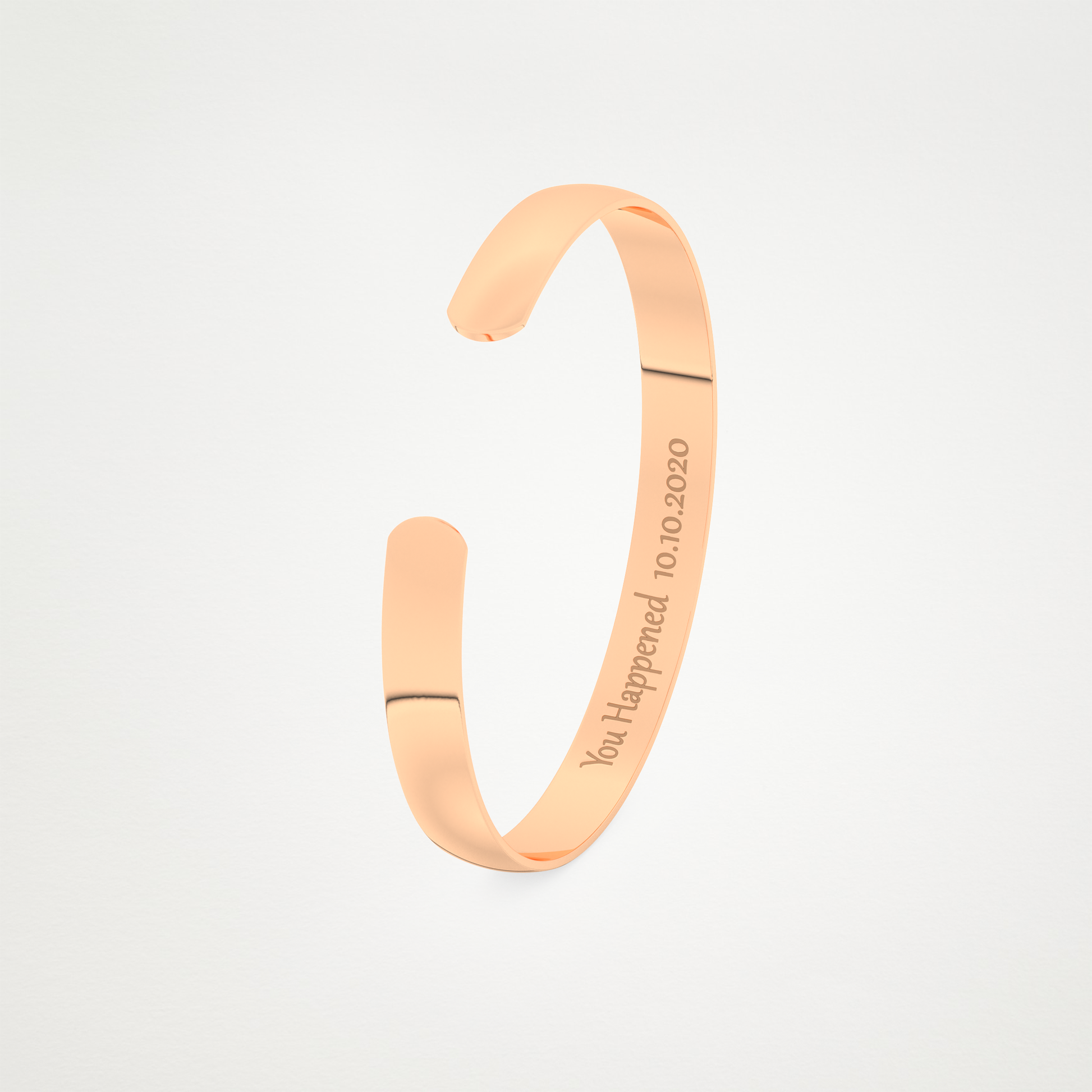 Custom Engraved Gold Cuff Bracelet – 14K/18K Gold & 925 Silver 9