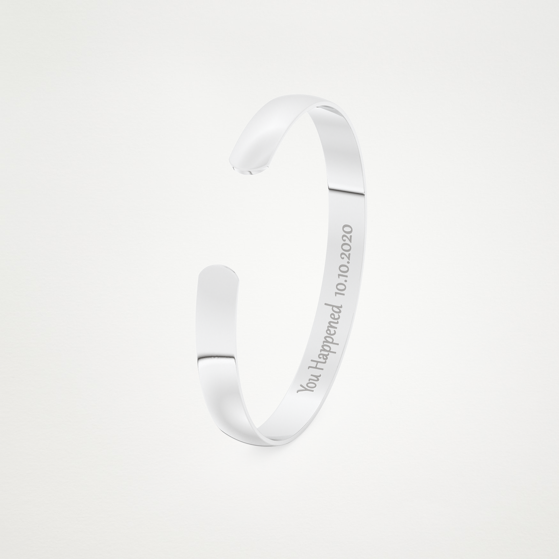 Custom Engraved Gold Cuff Bracelet – 14K/18K Gold & 925 Silver 3