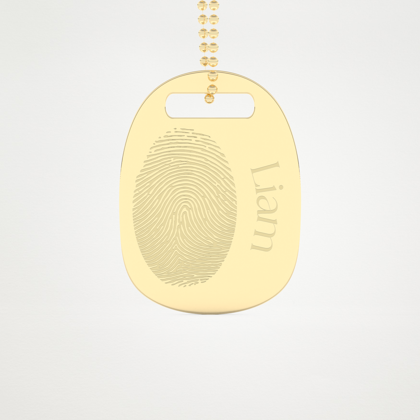 Custom Personalized Fingerprint Pendant Necklace – 14K/18K Gold & 925 Silver 6