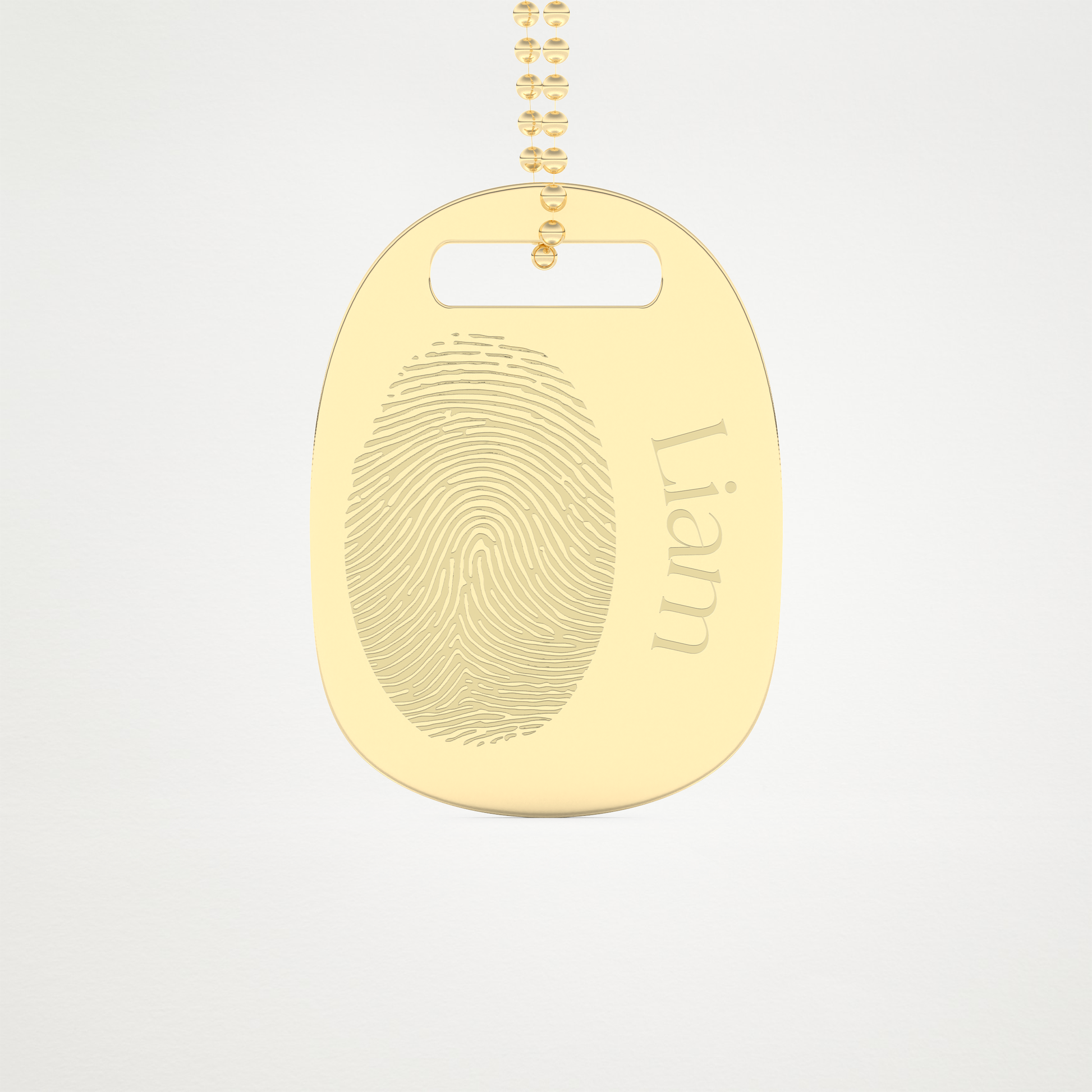 Custom Personalized Fingerprint Pendant Necklace – 14K/18K Gold & 925 Silver 6