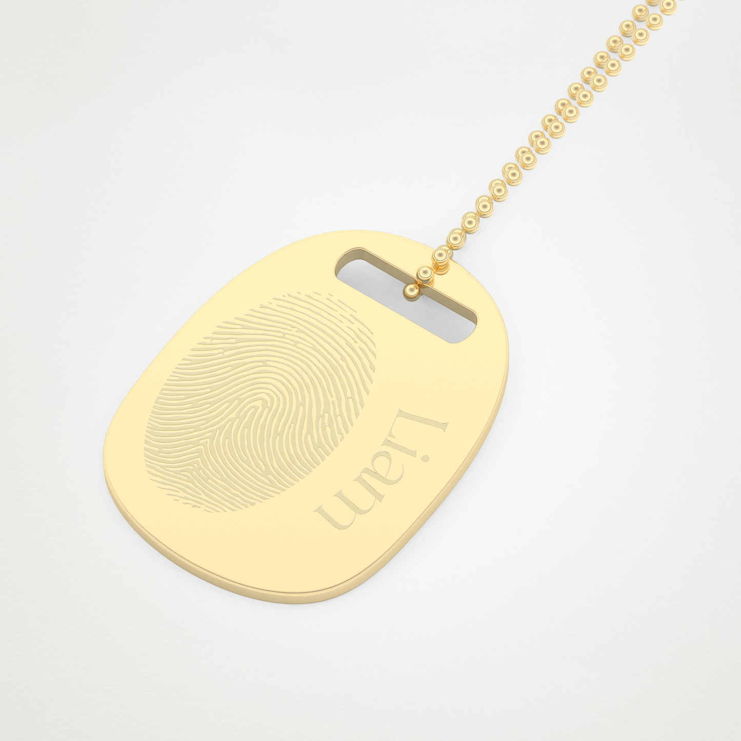 Custom Personalized Fingerprint Pendant Necklace – 14K/18K Gold & 925 Silver 10