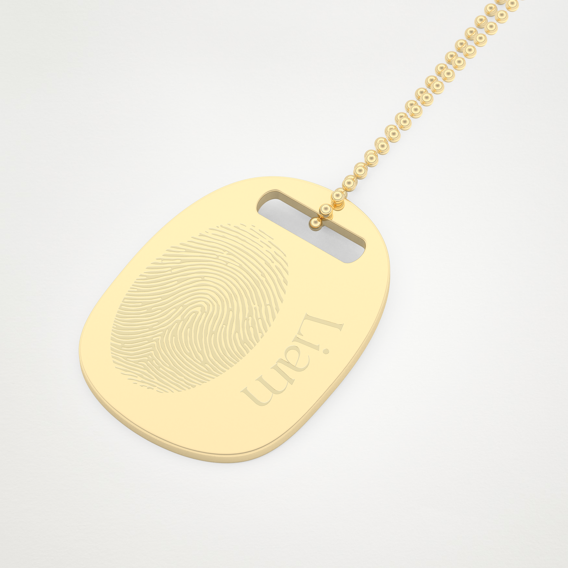 Custom Personalized Fingerprint Pendant Necklace – 14K/18K Gold & 925 Silver 10
