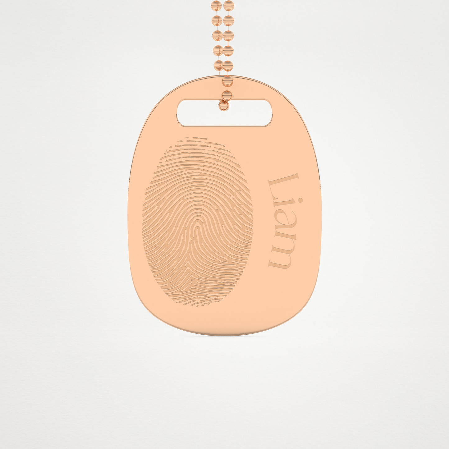 Custom Personalized Fingerprint Pendant Necklace – 14K/18K Gold & 925 Silver 11
