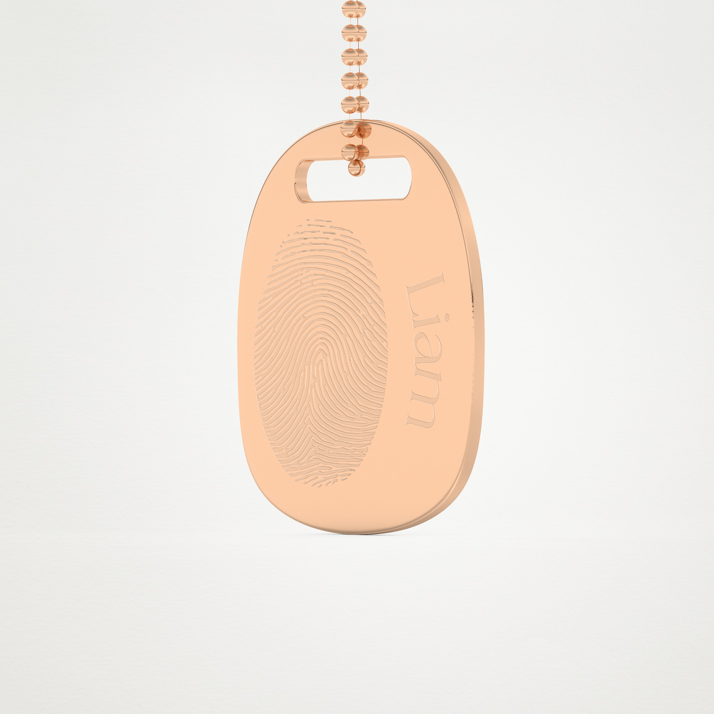 Custom Personalized Fingerprint Pendant Necklace – 14K/18K Gold & 925 Silver 12