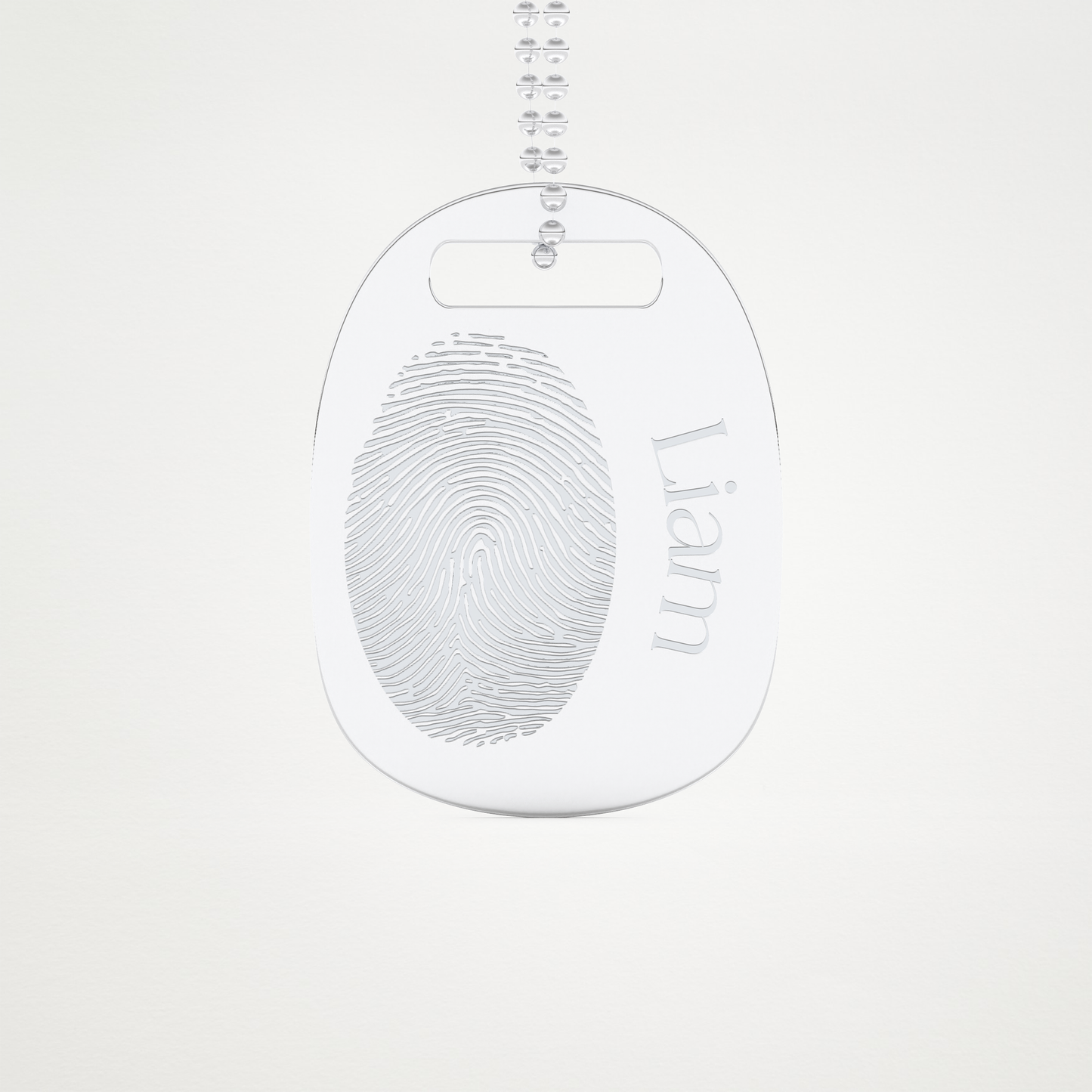 Custom Personalized Fingerprint Pendant Necklace – 14K/18K Gold & 925 Silver 1