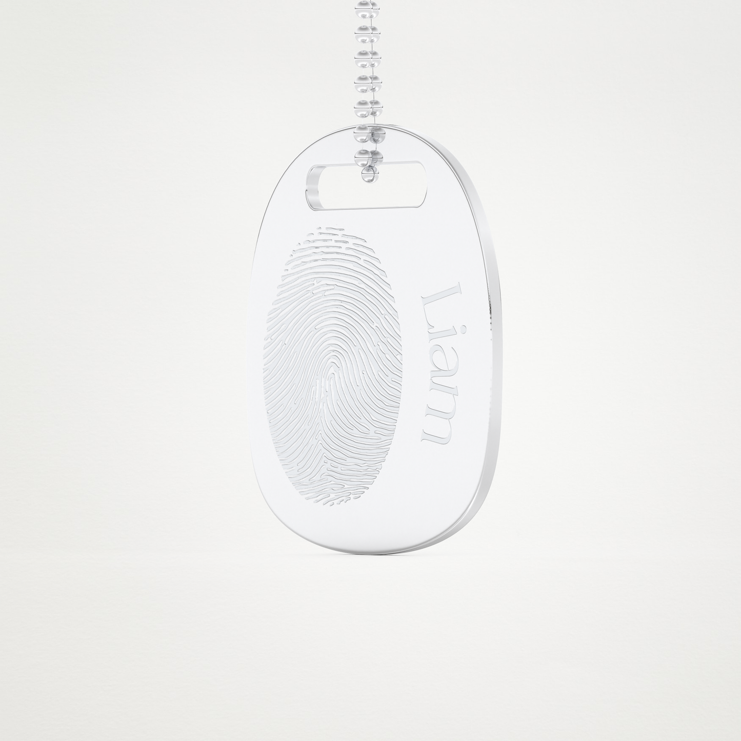 Custom Personalized Fingerprint Pendant Necklace – 14K/18K Gold & 925 Silver 2