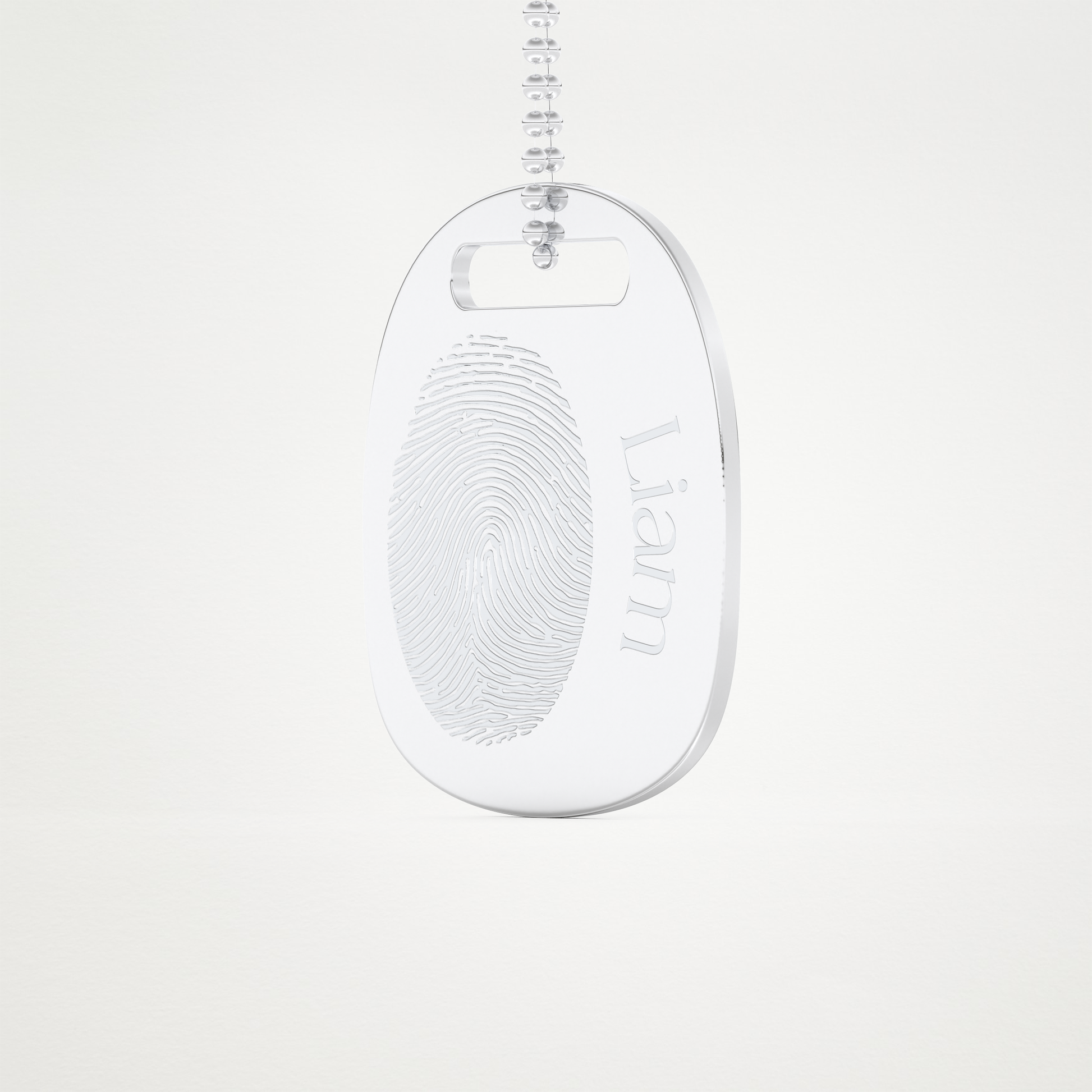 Custom Personalized Fingerprint Pendant Necklace – 14K/18K Gold & 925 Silver 2