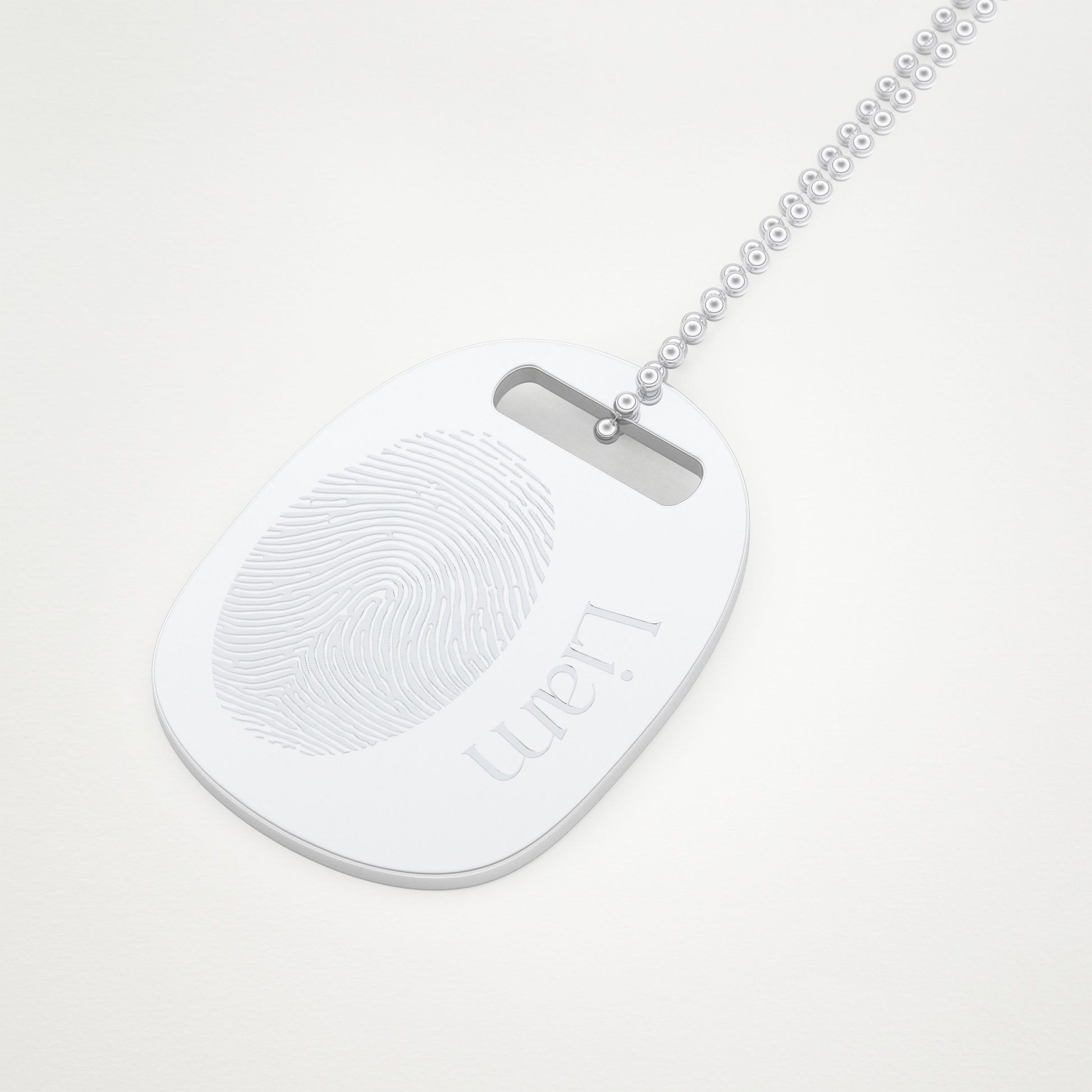 Custom Personalized Fingerprint Pendant Necklace – 14K/18K Gold & 925 Silver 5
