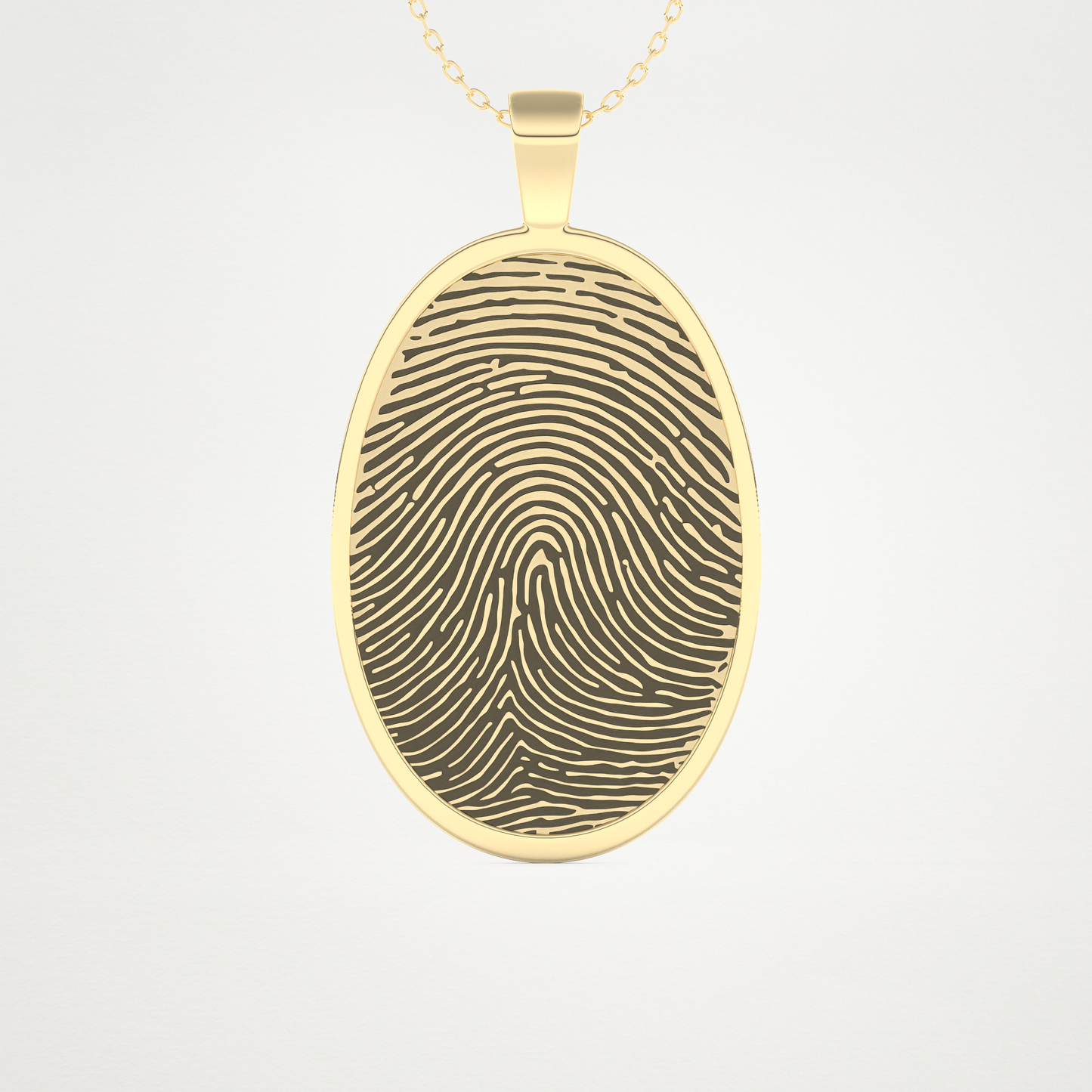 Custom Fingerprint Pendant Necklace – 14K/18K Gold & 925 Silver 6
