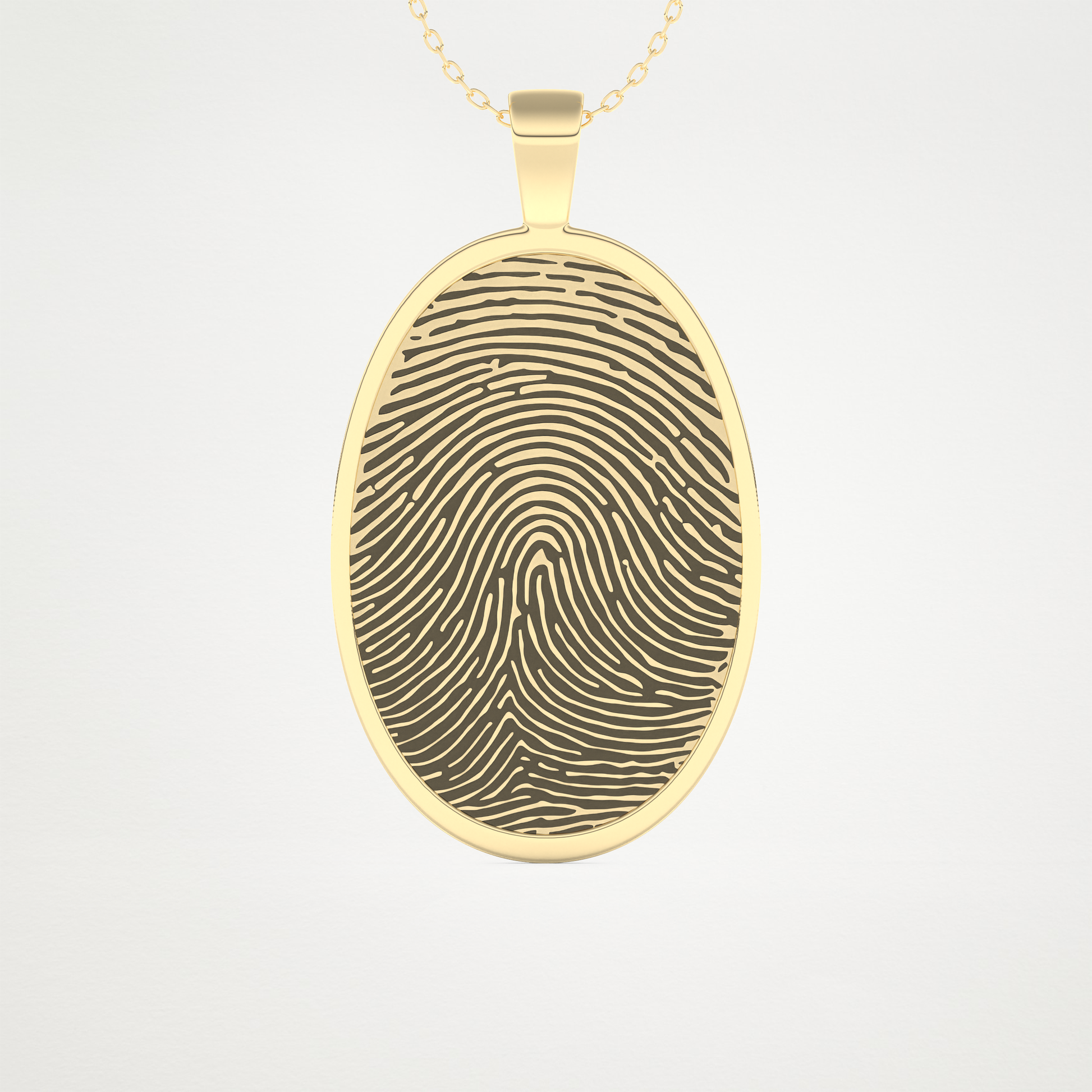 Custom Fingerprint Pendant Necklace – 14K/18K Gold & 925 Silver 6