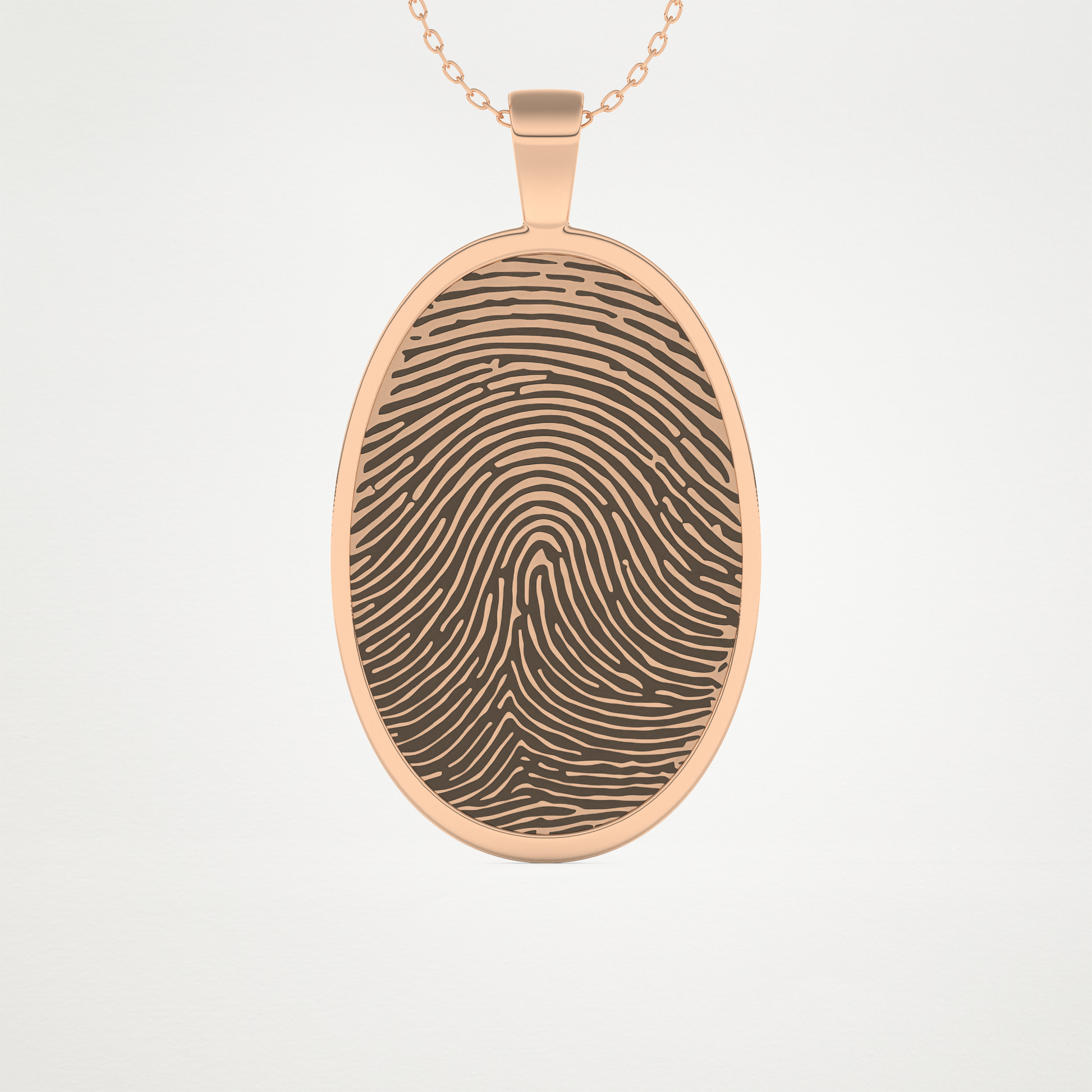 Custom Fingerprint Pendant Necklace – 14K/18K Gold & 925 Silver 11
