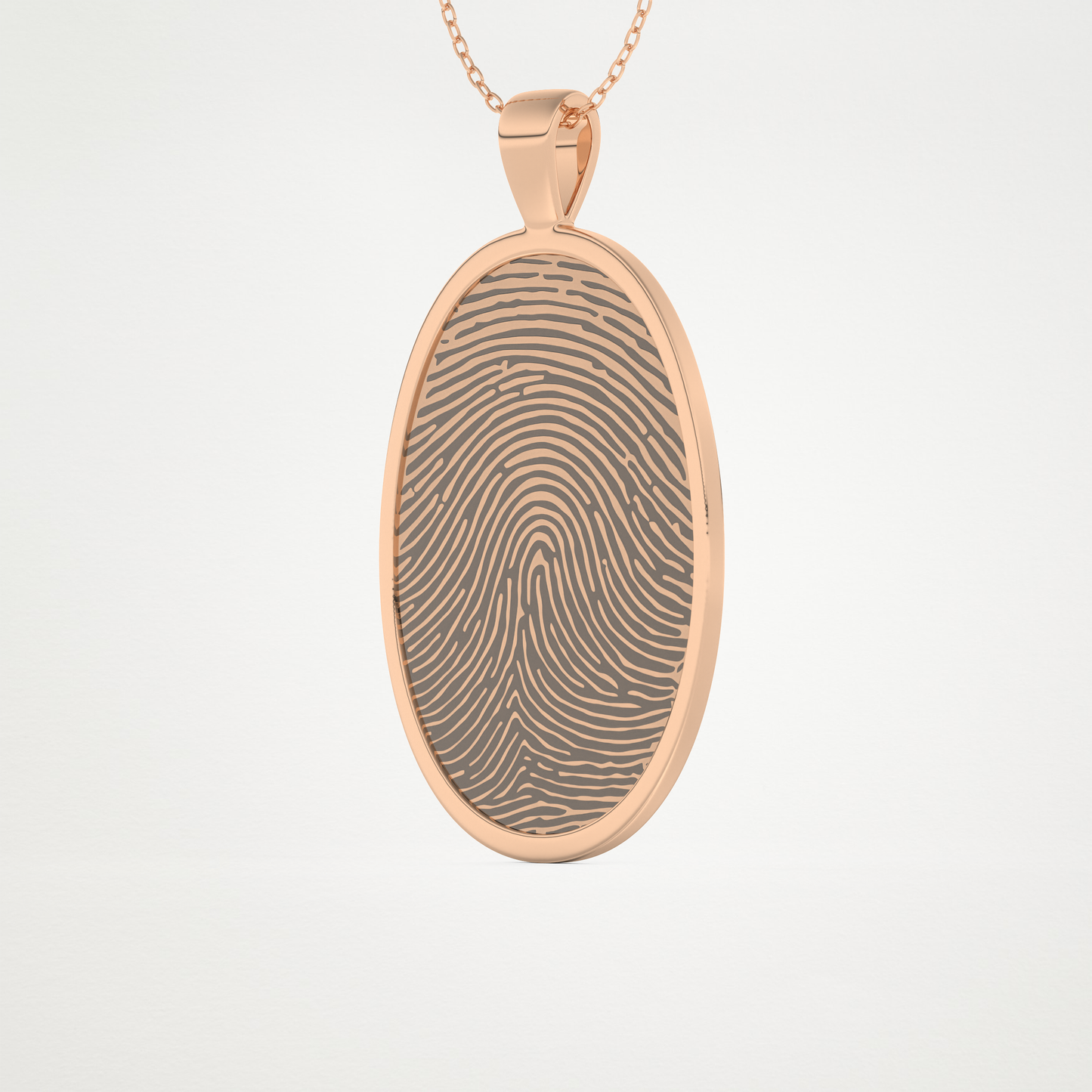 Custom Fingerprint Pendant Necklace – 14K/18K Gold & 925 Silver 12