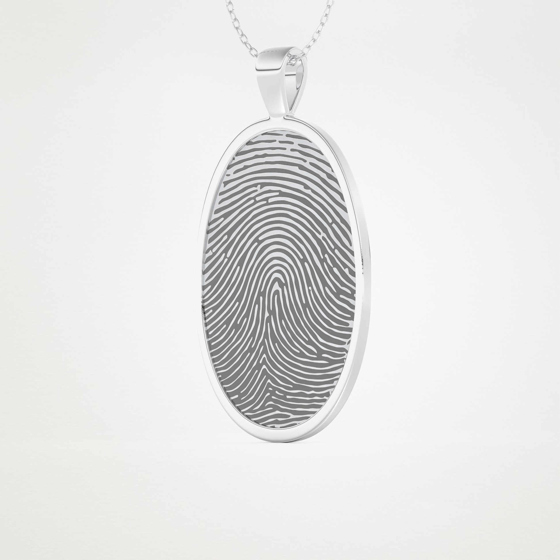 Custom Fingerprint Pendant Necklace – 14K/18K Gold & 925 Silver 3