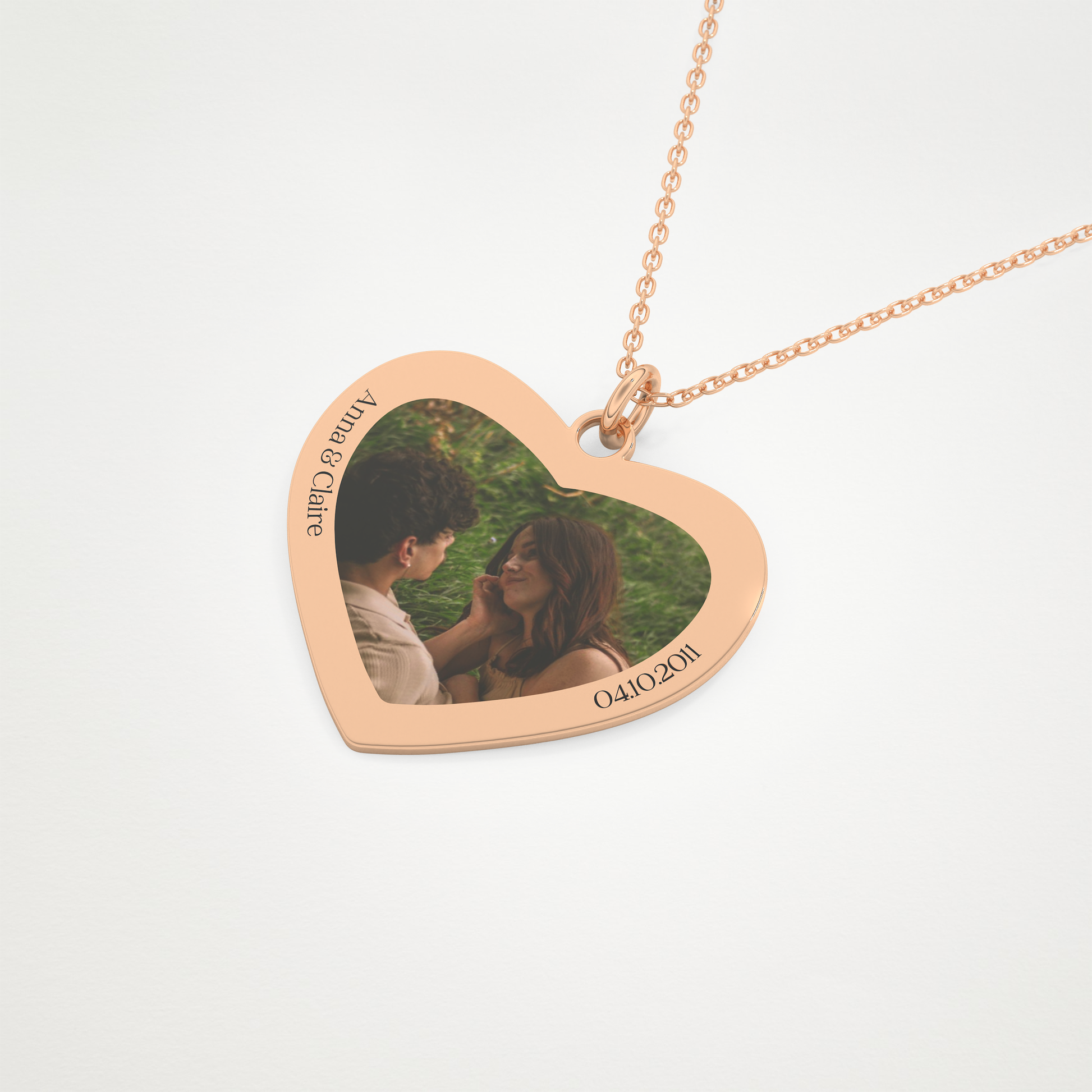 Custom Photo Printed Pendant Necklace – 14K/18K Gold & 925 Silver 11