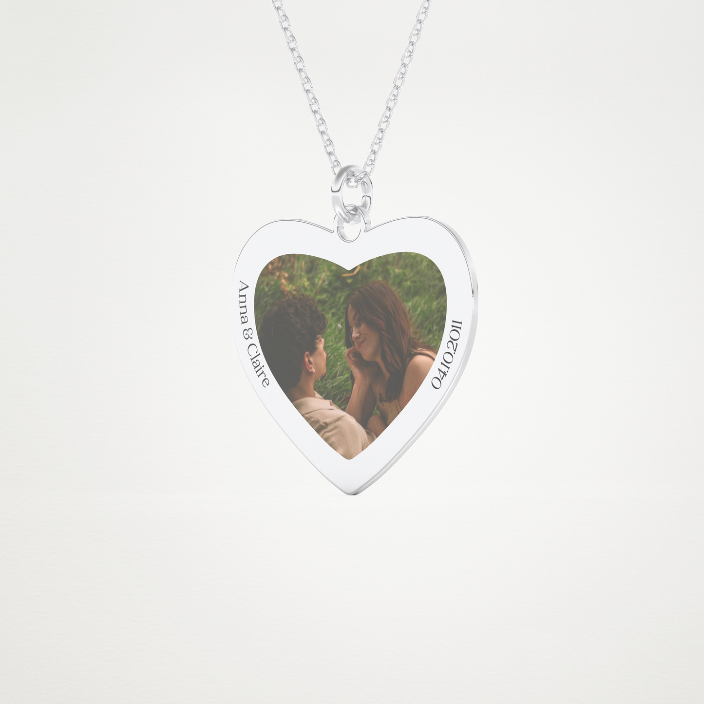 Custom Photo Printed Pendant Necklace – 14K/18K Gold & 925 Silver 4