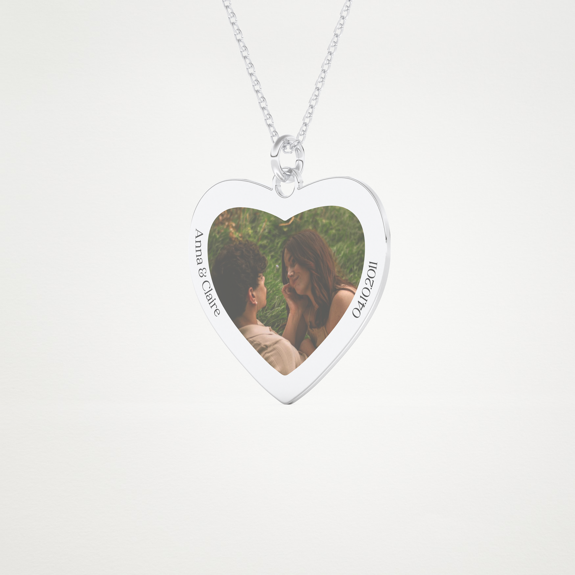 Custom Photo Printed Pendant Necklace – 14K/18K Gold & 925 Silver 4