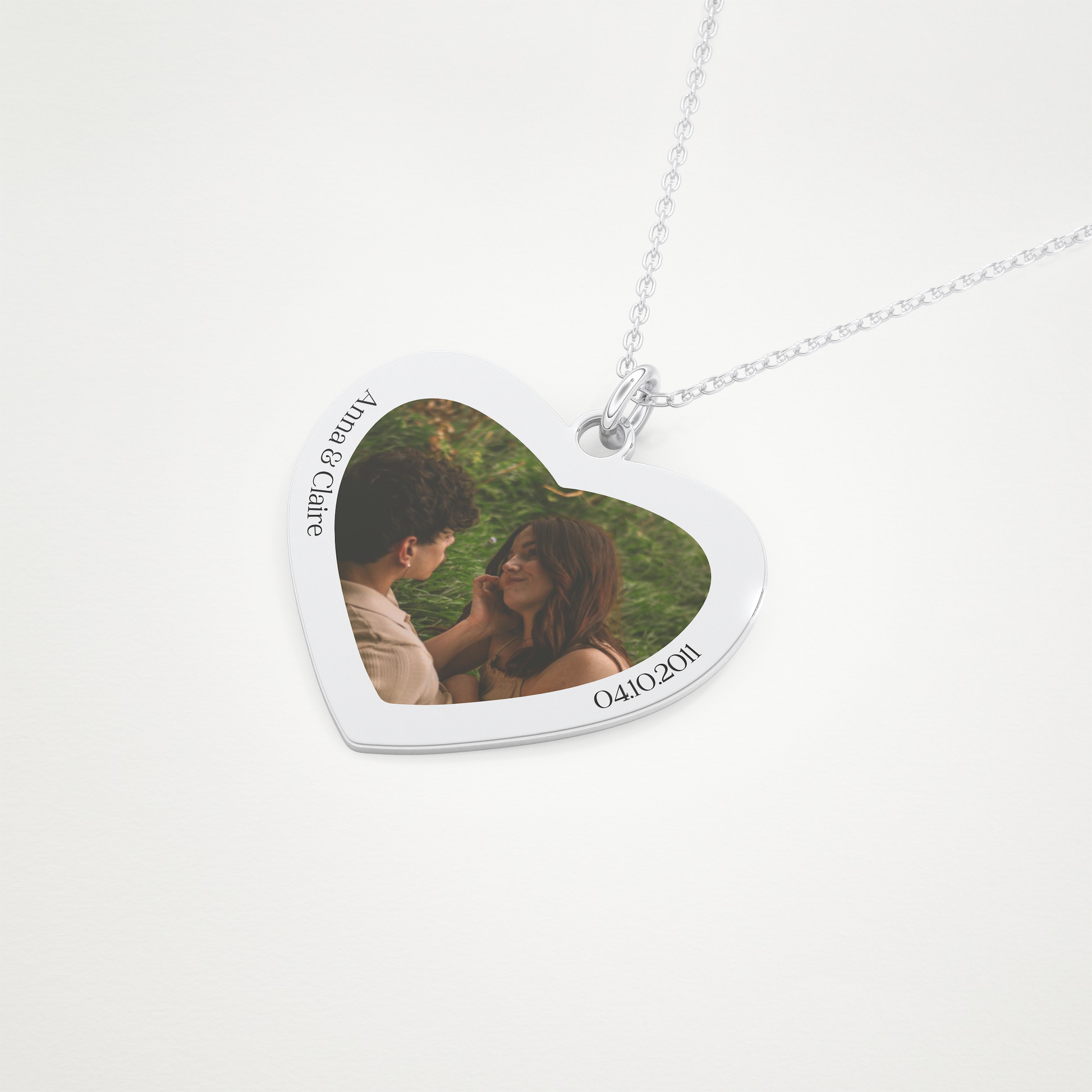 Custom Photo Printed Pendant Necklace – 14K/18K Gold & 925 Silver 3