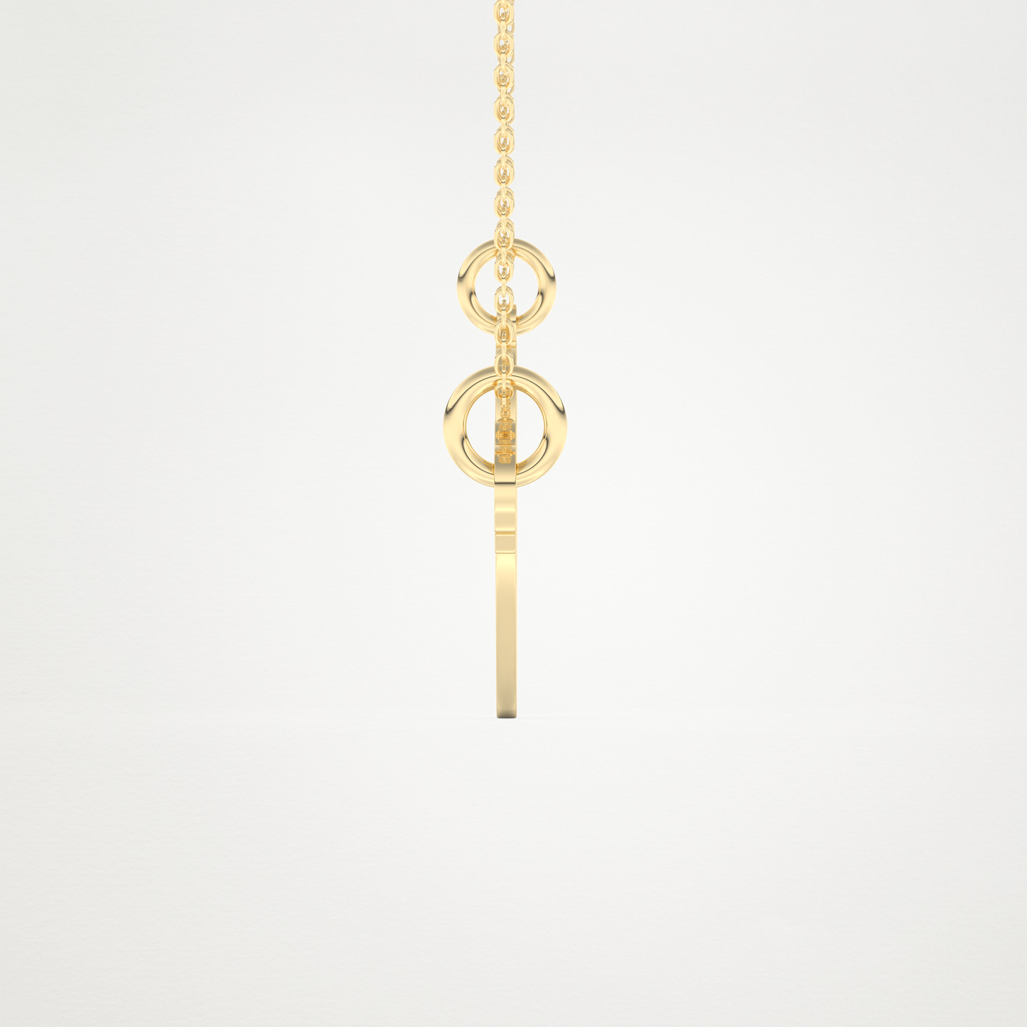 Custom Heart and Key Matching Necklace Set – 14K/18K Gold & 925 Silver 8