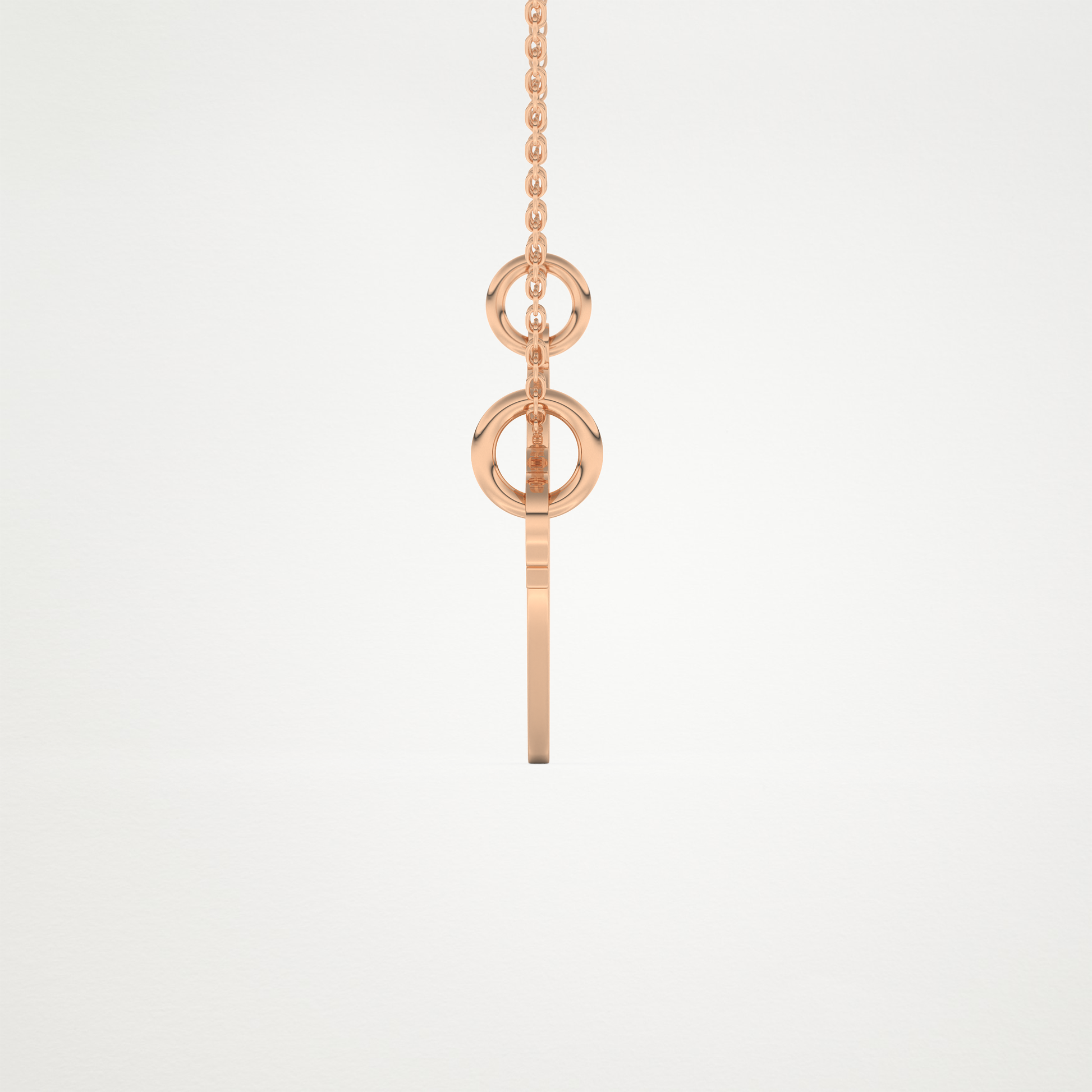 Custom Heart and Key Matching Necklace Set – 14K/18K Gold & 925 Silver 13