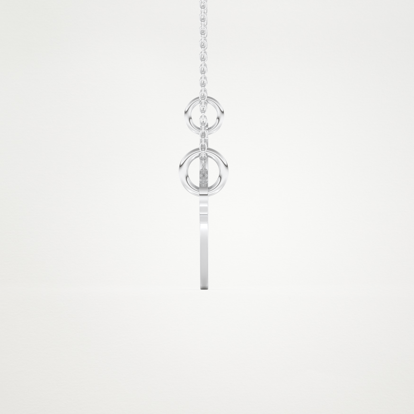 Custom Heart and Key Matching Necklace Set – 14K/18K Gold & 925 Silver 3
