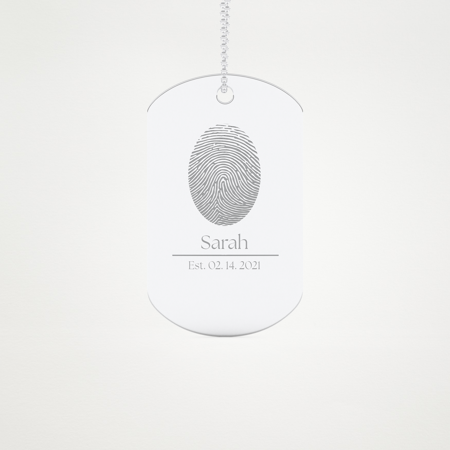 Custom Personalized Fingerprint Pendant Necklace – 14K/18K Gold & 925 Silver 1