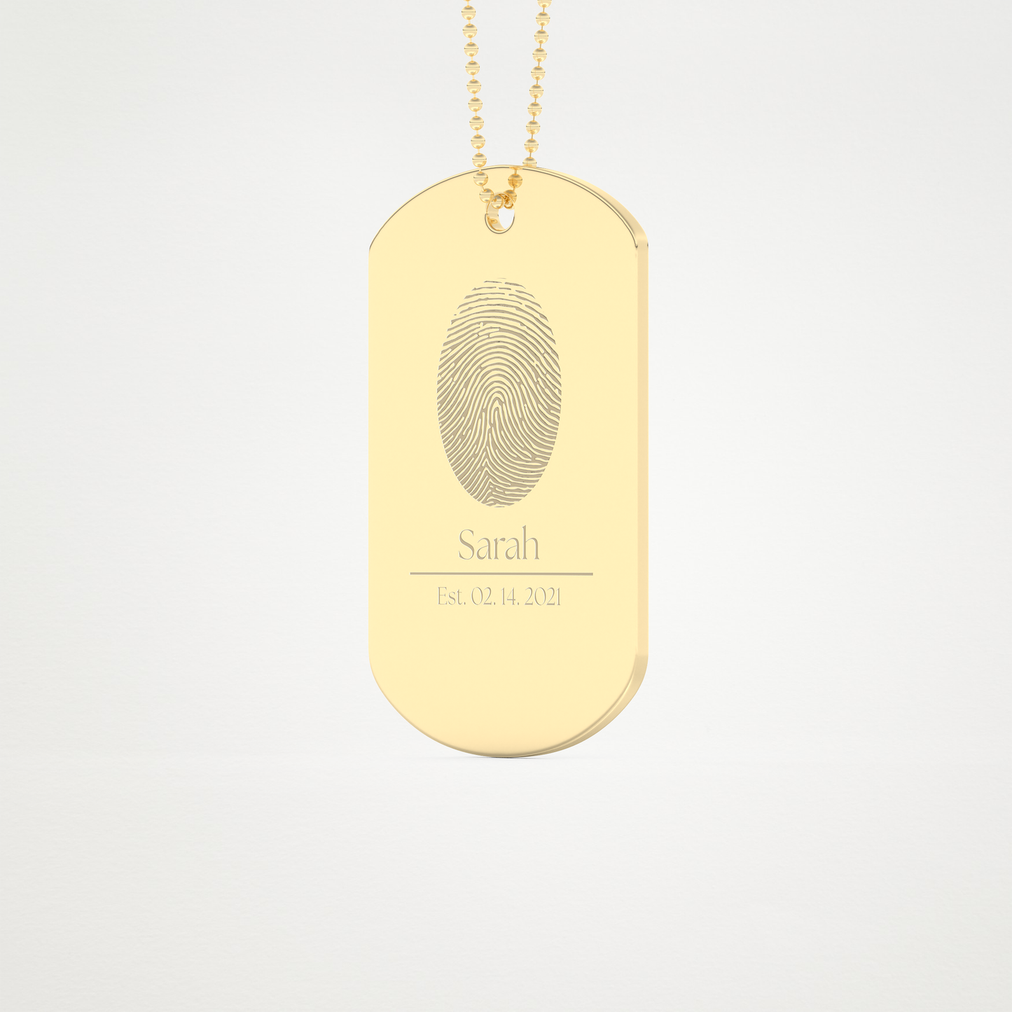 Custom Personalized Fingerprint Pendant Necklace – 14K/18K Gold & 925 Silver 10