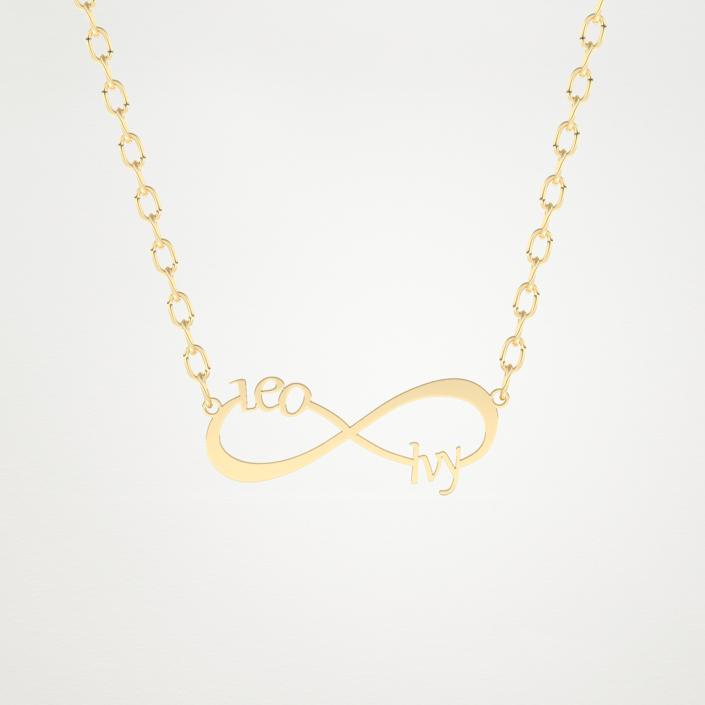 Custom Personalized Infinity Pendant Necklace – 14K/18K Gold & 925 Silver 6