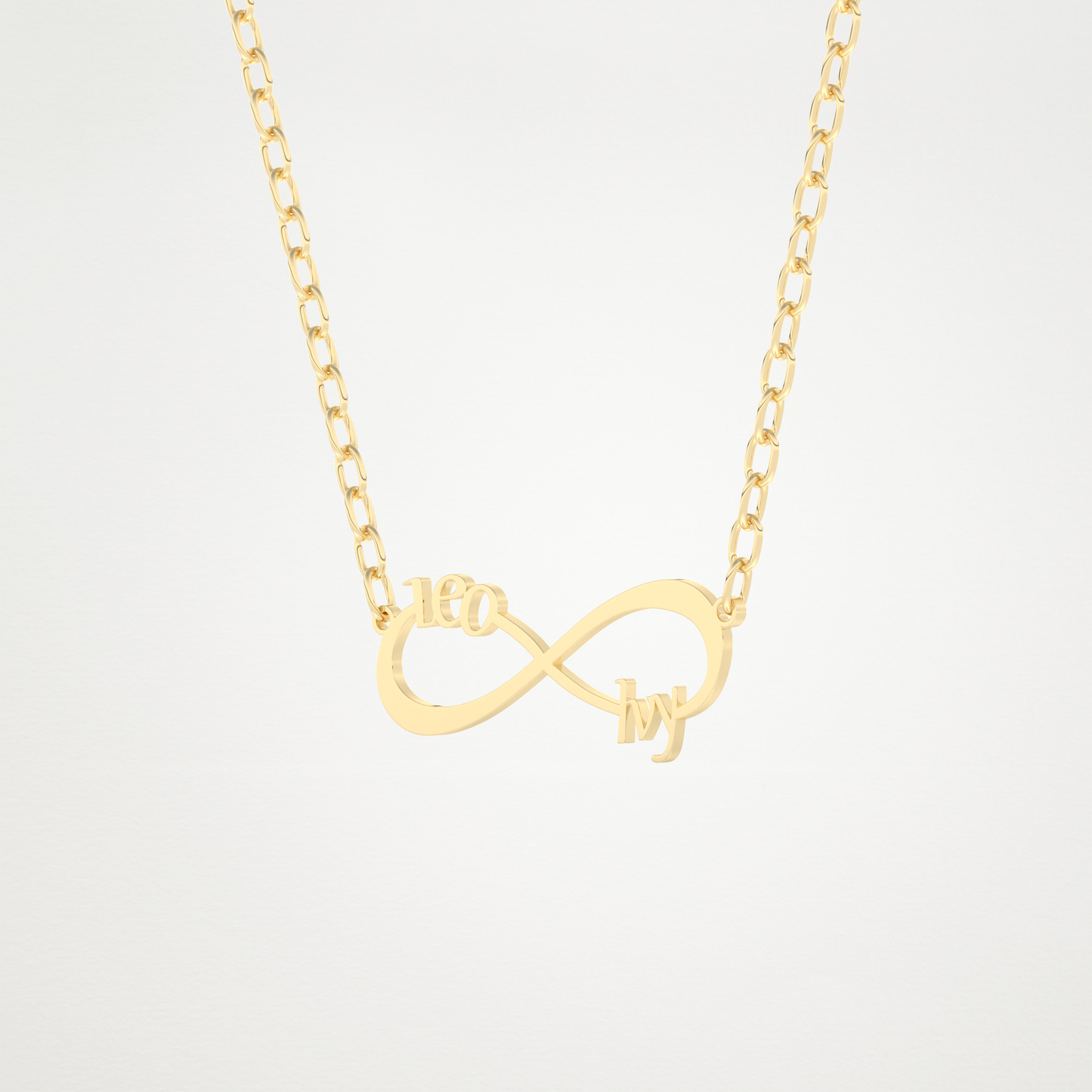 Custom Personalized Infinity Pendant Necklace – 14K/18K Gold & 925 Silver 7