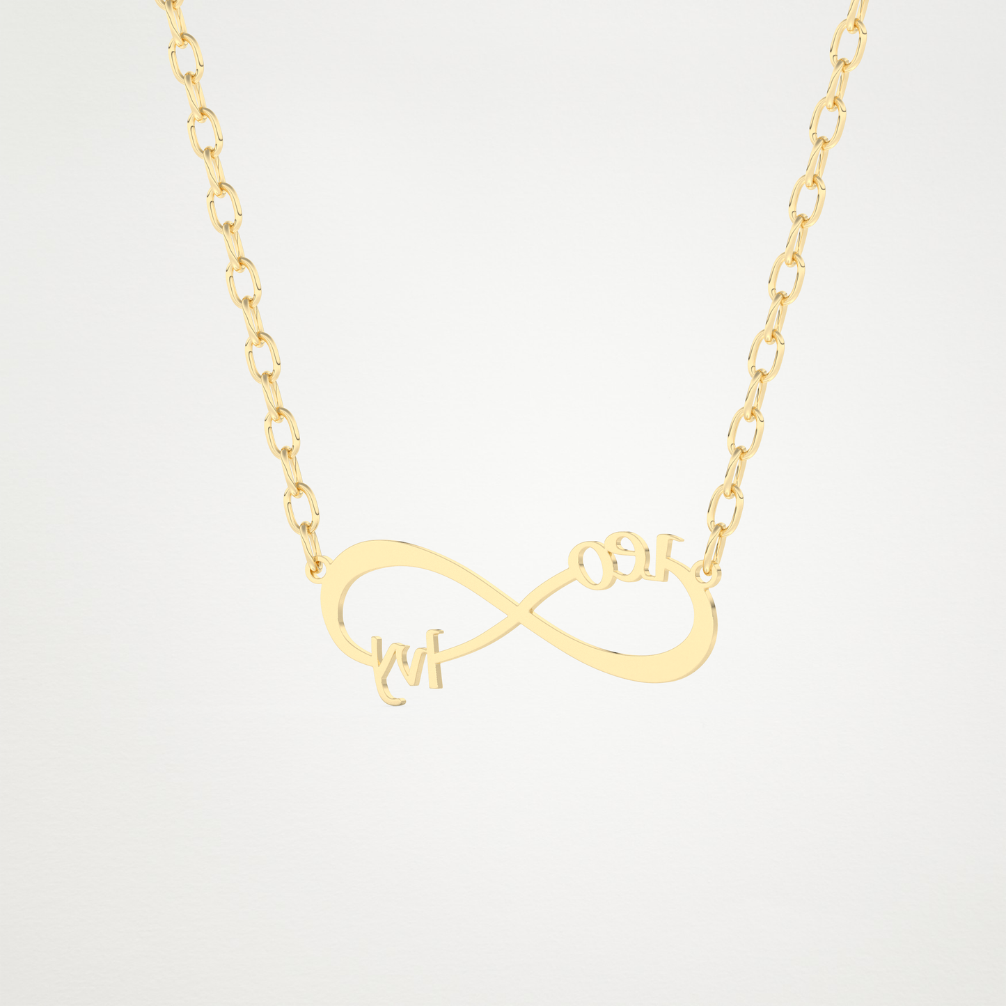 Custom Personalized Infinity Pendant Necklace – 14K/18K Gold & 925 Silver 9