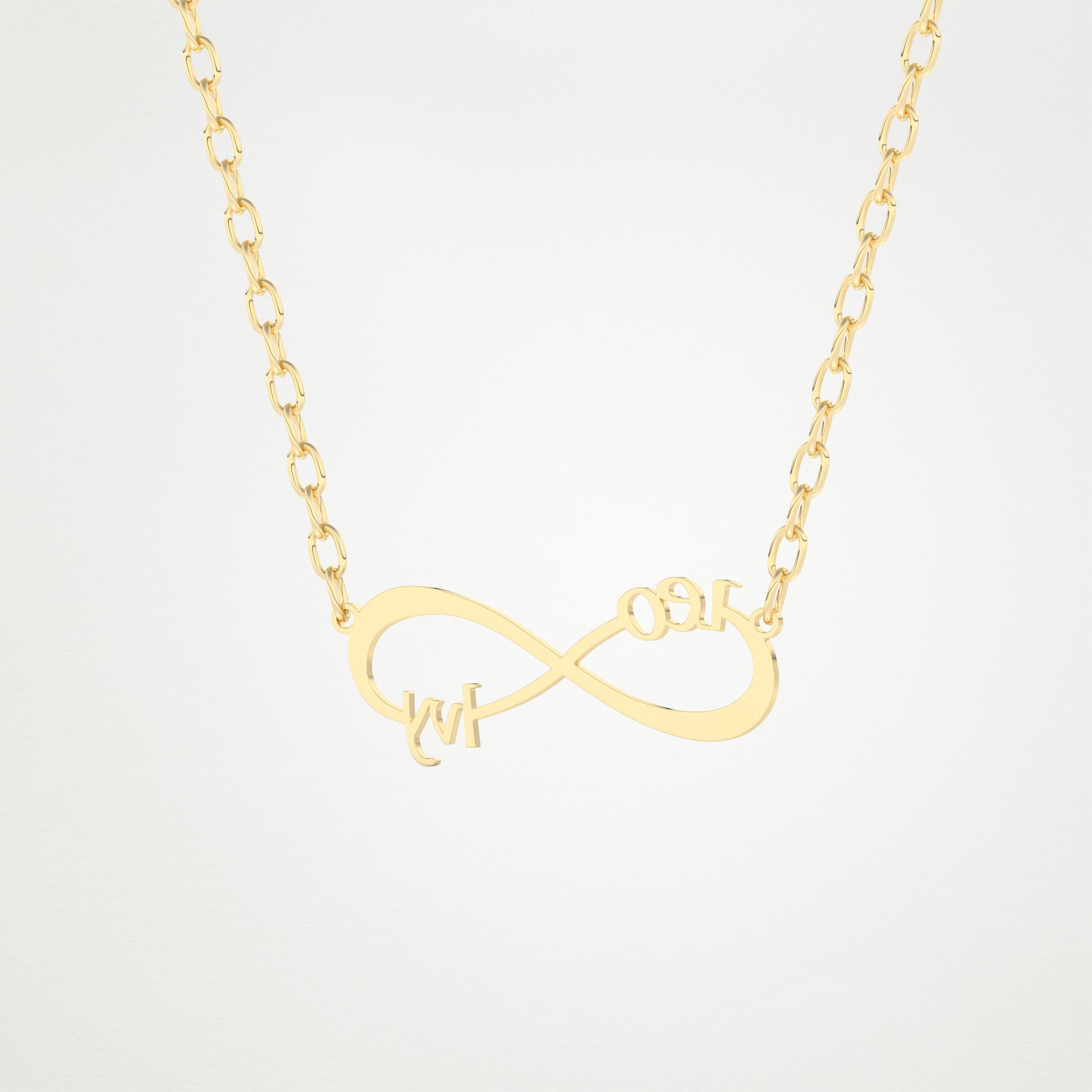 Custom Personalized Infinity Pendant Necklace – 14K/18K Gold & 925 Silver 9