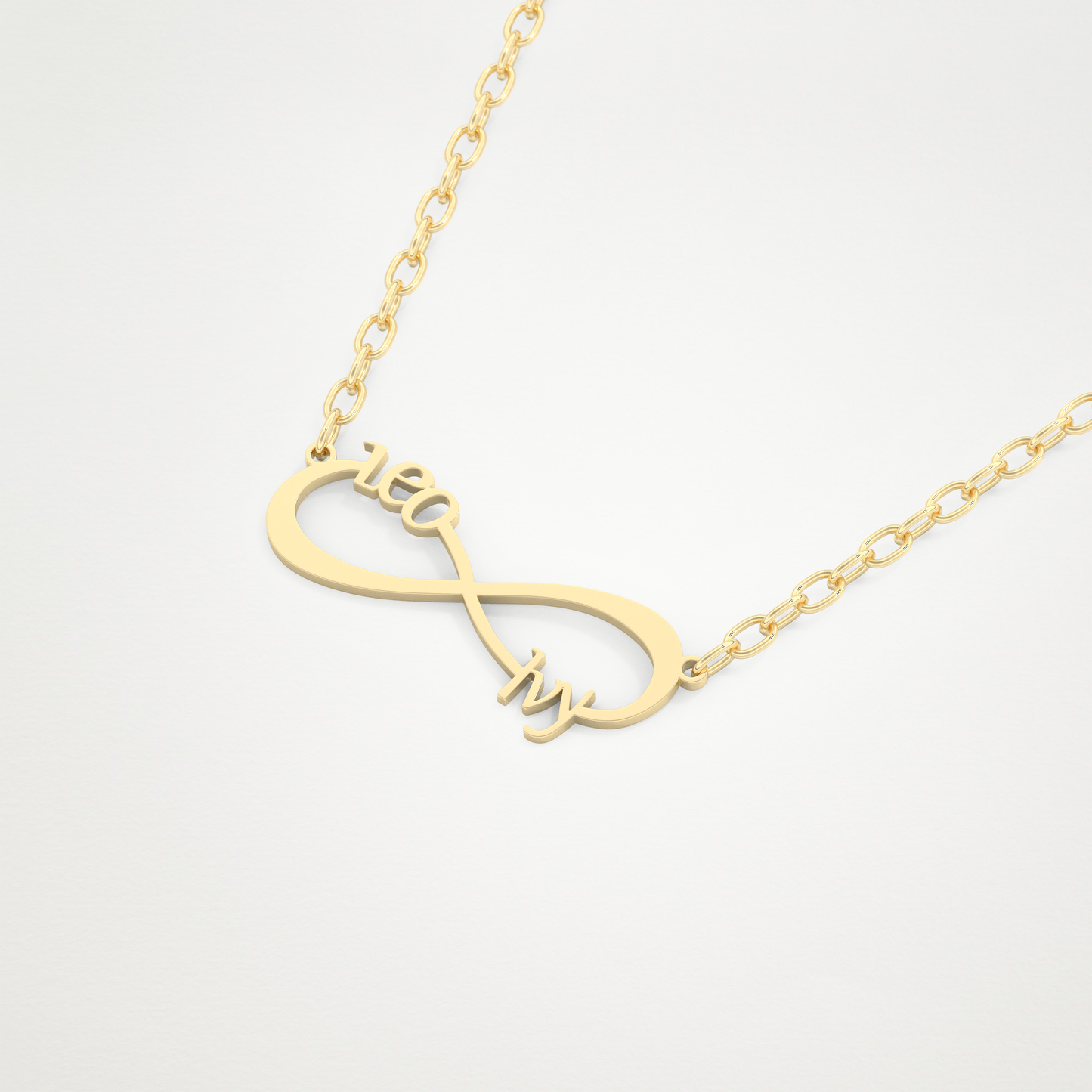 Custom Personalized Infinity Pendant Necklace – 14K/18K Gold & 925 Silver 10
