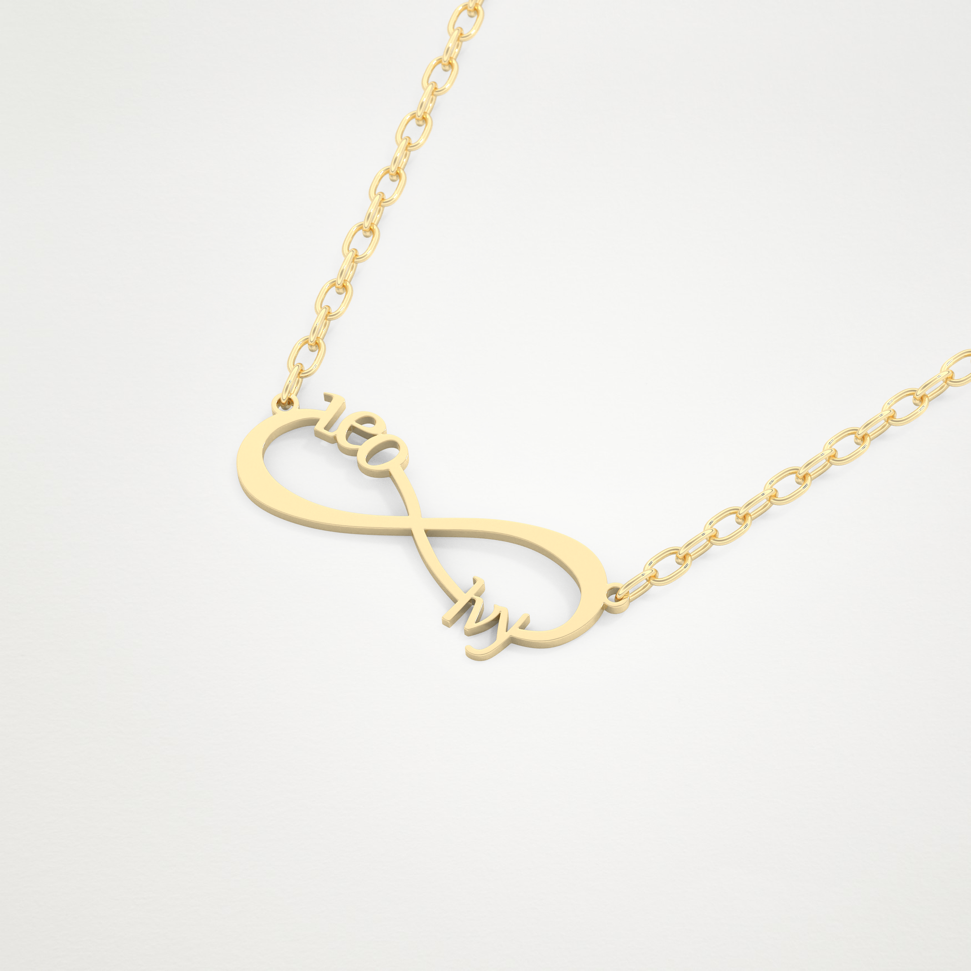 Custom Personalized Infinity Pendant Necklace – 14K/18K Gold & 925 Silver 10