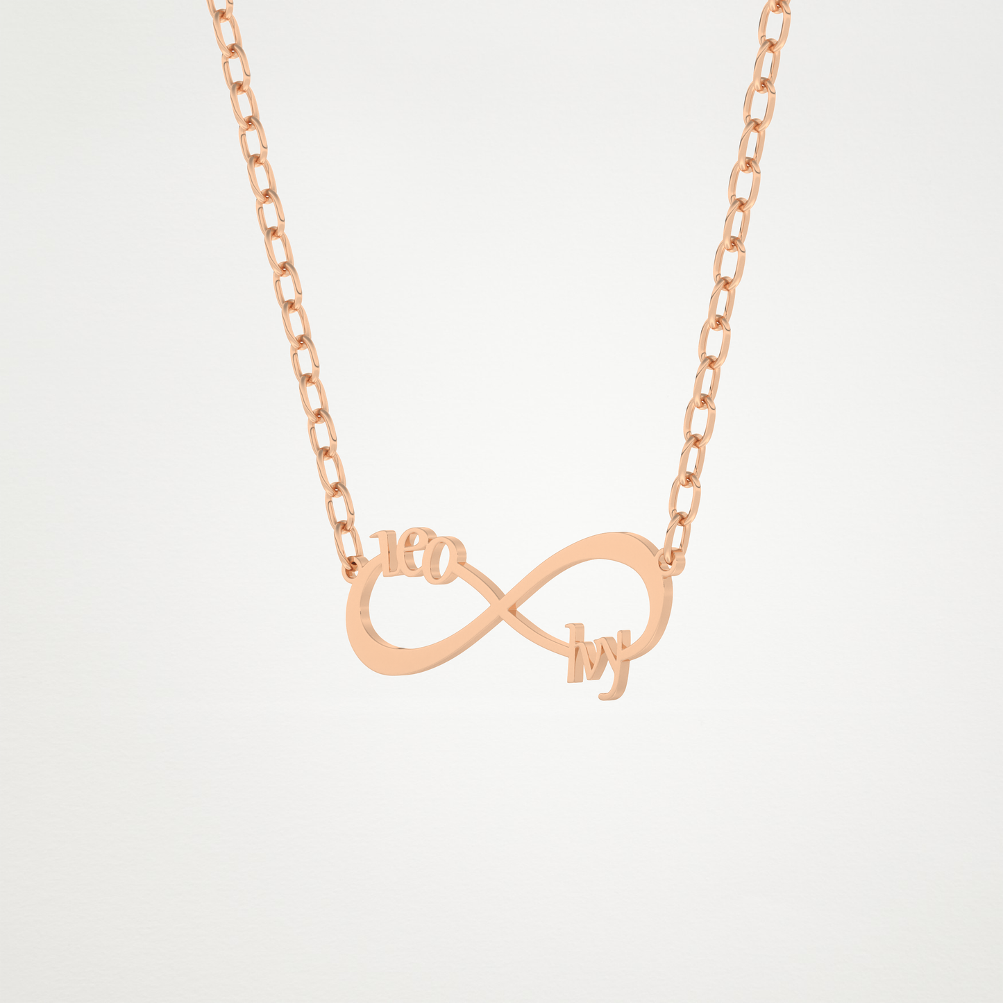 Custom Personalized Infinity Pendant Necklace – 14K/18K Gold & 925 Silver 12