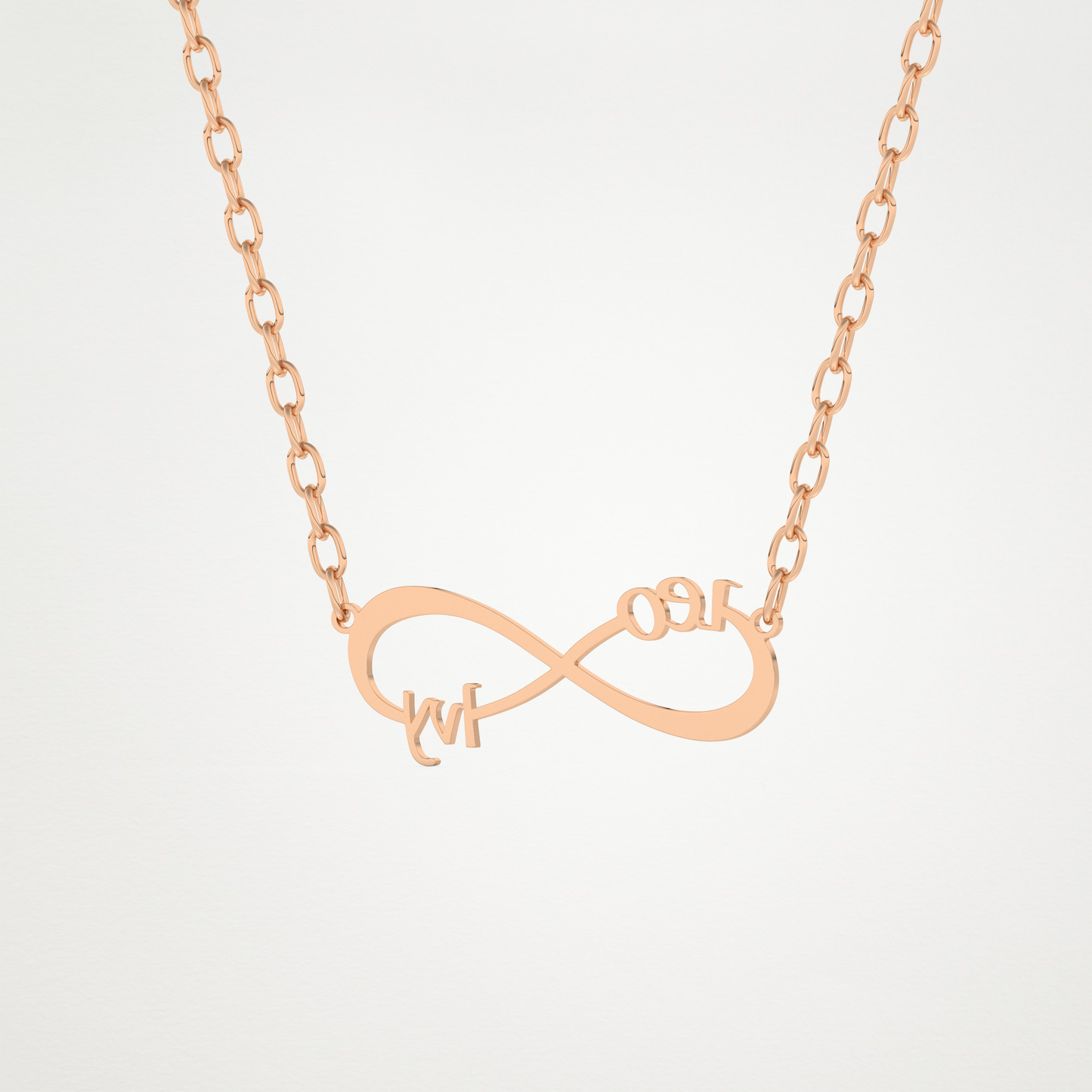 Custom Personalized Infinity Pendant Necklace – 14K/18K Gold & 925 Silver 14