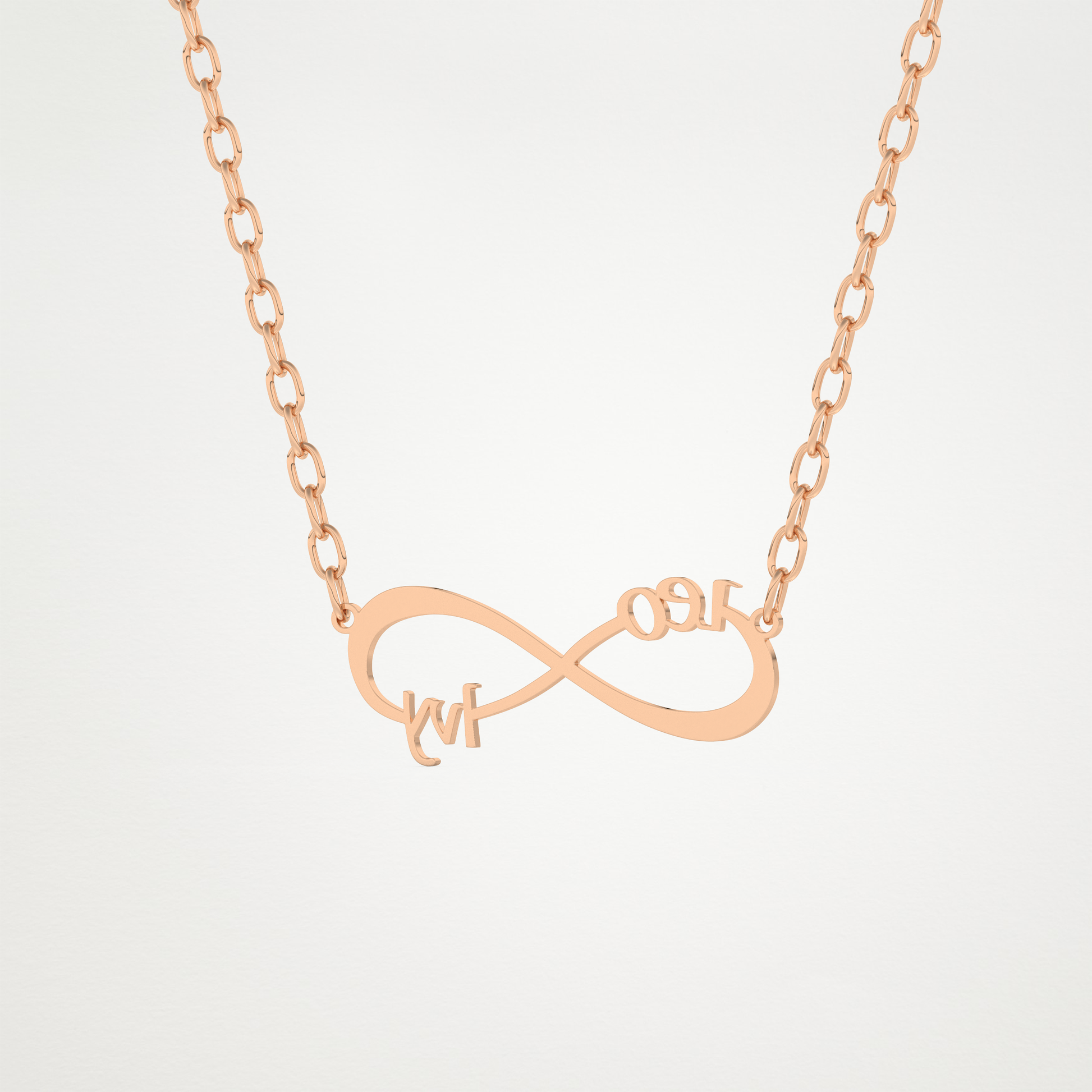 Custom Personalized Infinity Pendant Necklace – 14K/18K Gold & 925 Silver 14