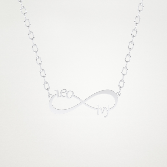 Custom Personalized Infinity Pendant Necklace – 14K/18K Gold & 925 Silver 1
